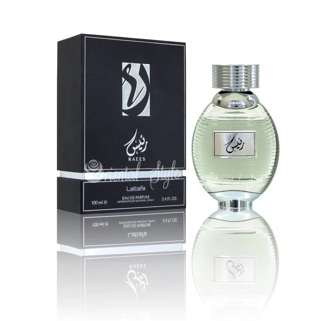 Raees Lattafa Eau de Parfum Flakon und Verpackung 100ml