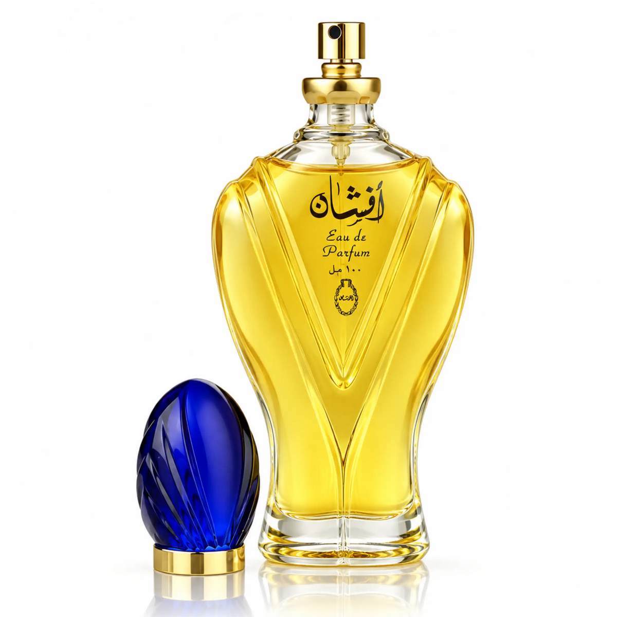 Rasasi Afshan Eau de Parfum 100 ml mit Sprühkopf und blauem Deckel