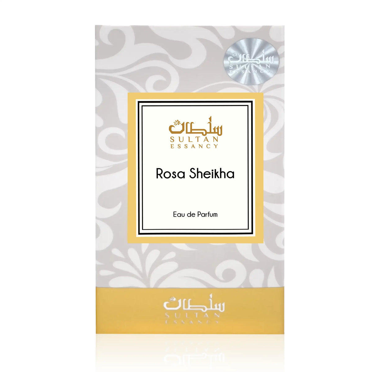 Rosa Sheikha Sultan Essancy Eau de Parfum in goldener Verpackung