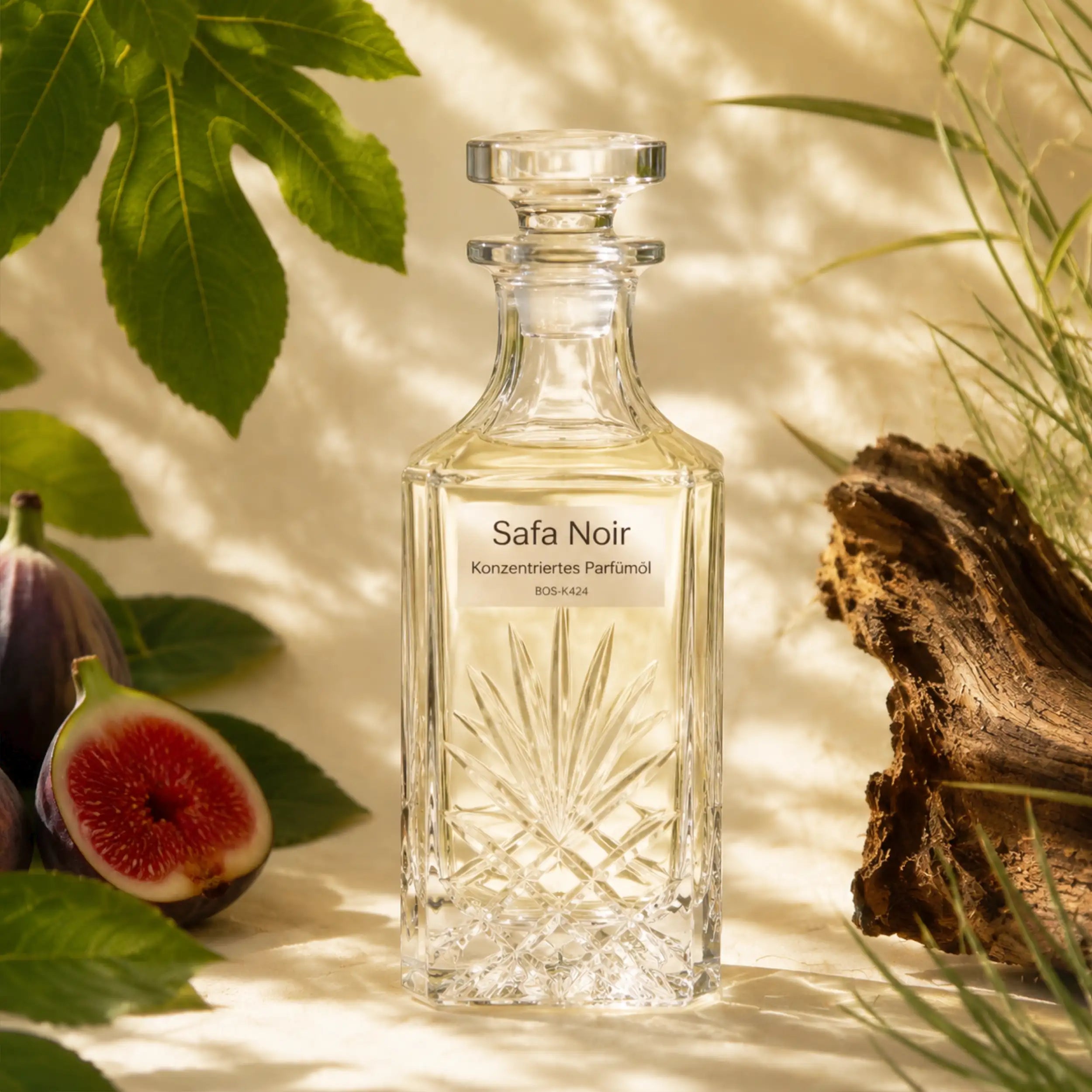 Safa Noir von Sultan Essancy Parfümöl mit Feige, grünen Blättern und Zedernholz, eine warme aromatische Duftkomposition mit Vetiver und Tabaknoten