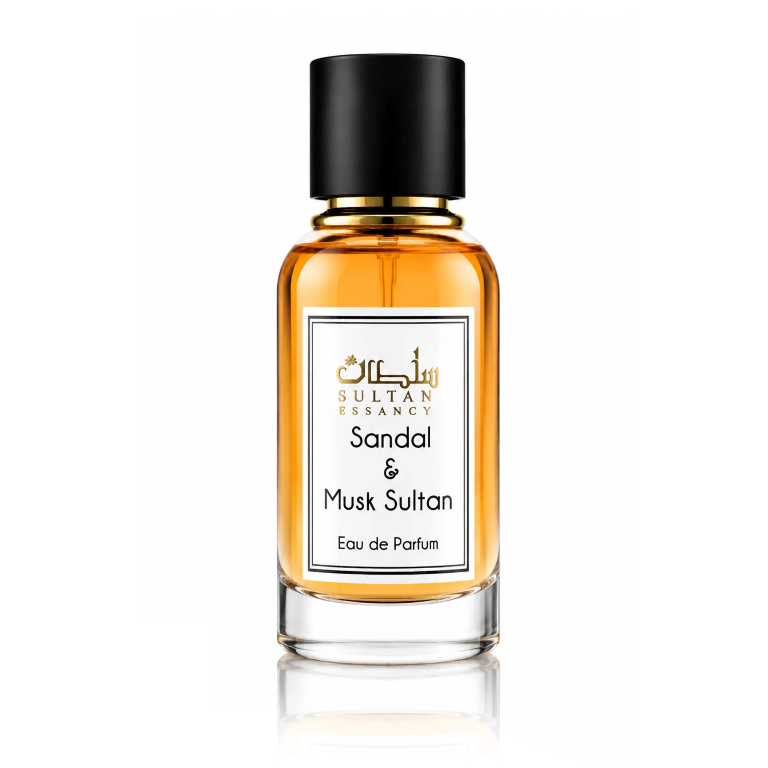 Sandal & Musk Sultan Eau de Parfum von Sultan Essancy im eleganten Glasflakon mit Sandelholz und Moschus Duftprofil
