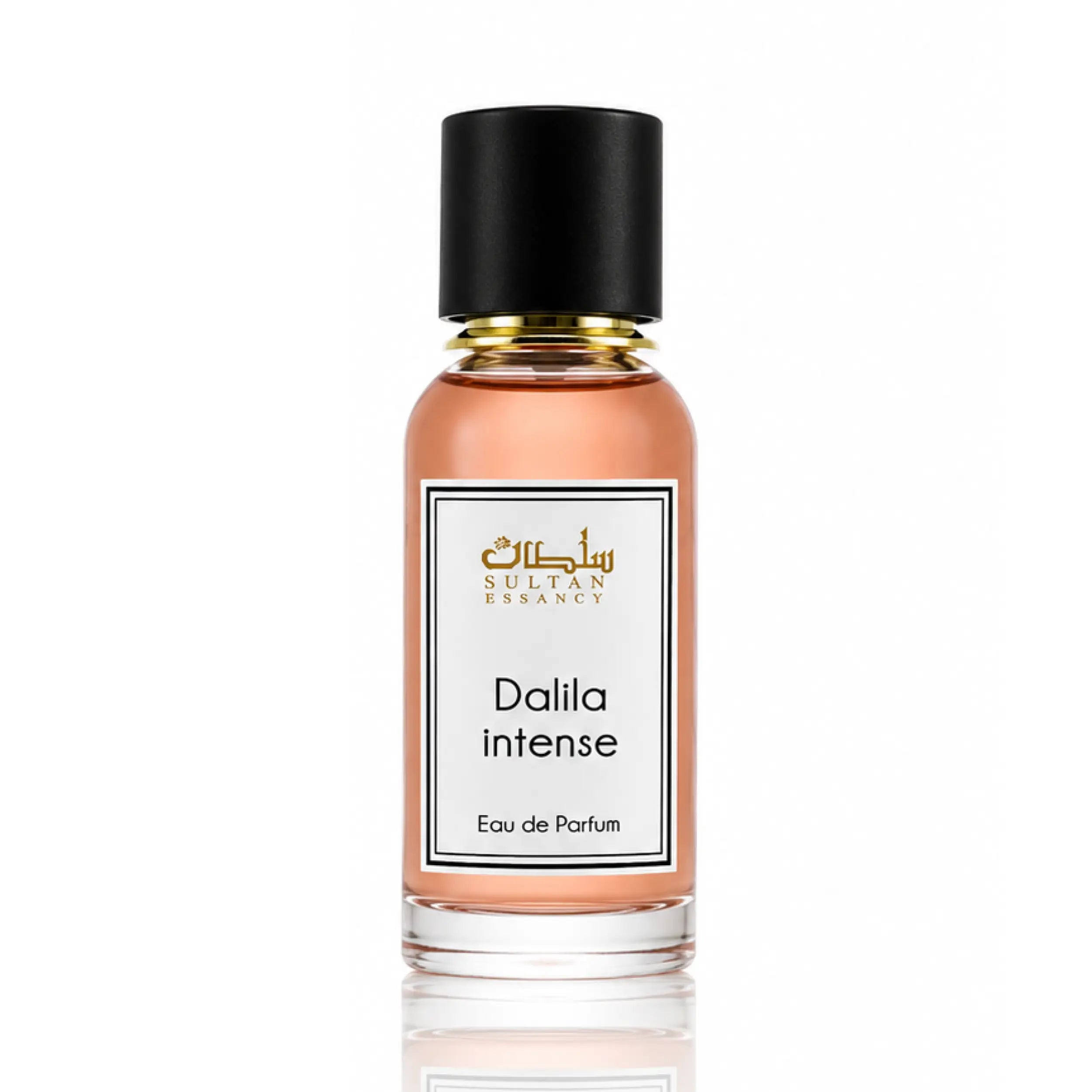 Sultan Essancy Dalila Intense Eau de Parfum Flakon, intensiver Duftzwilling für Damen mit Cassis, schwarzer Johannisbeere, Rose, Vanille, Patchouli, Holznoten und Ambroxan – Oriental-Style.