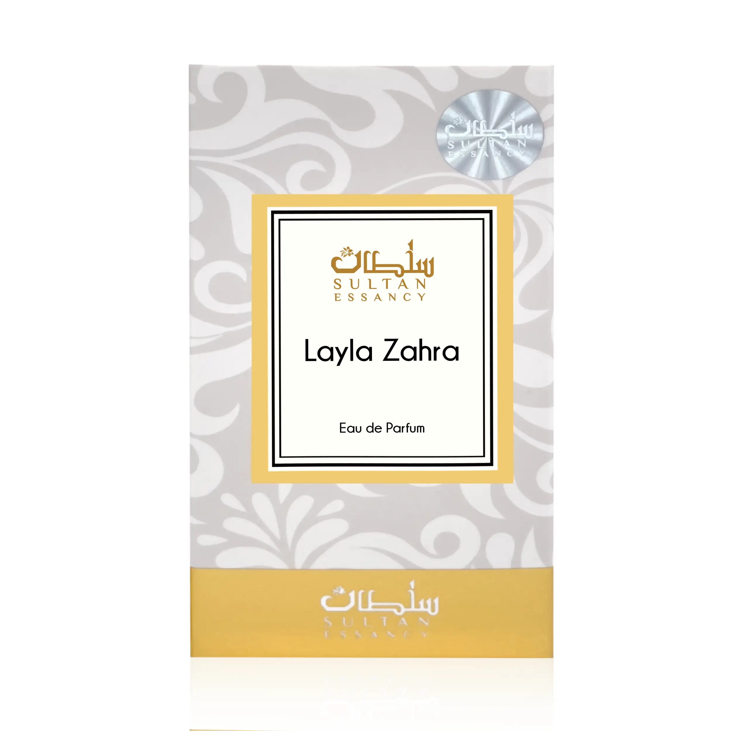 Sultan Essancy Layla Zahra Eau de Parfum Verpackung für Frauen, fruchtig-holziger Duftzwilling mit Miracle Berry, Bergamotte, Ingwerlilie, Patchouli und Eiche bei Oriental-Style