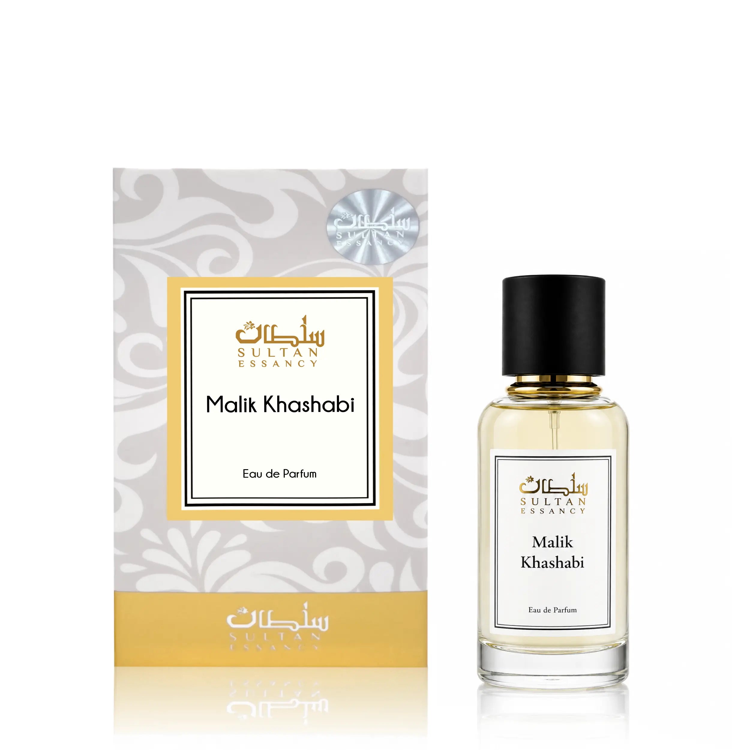 Sultan Essancy Malik Khashabi Eau de Parfum für Damen und Herren mit holzig-würziger Duft-DNA aus rosa Pfeffer, schwarzem Pfeffer, Rose, Atlaszeder und Tannenbalsam
