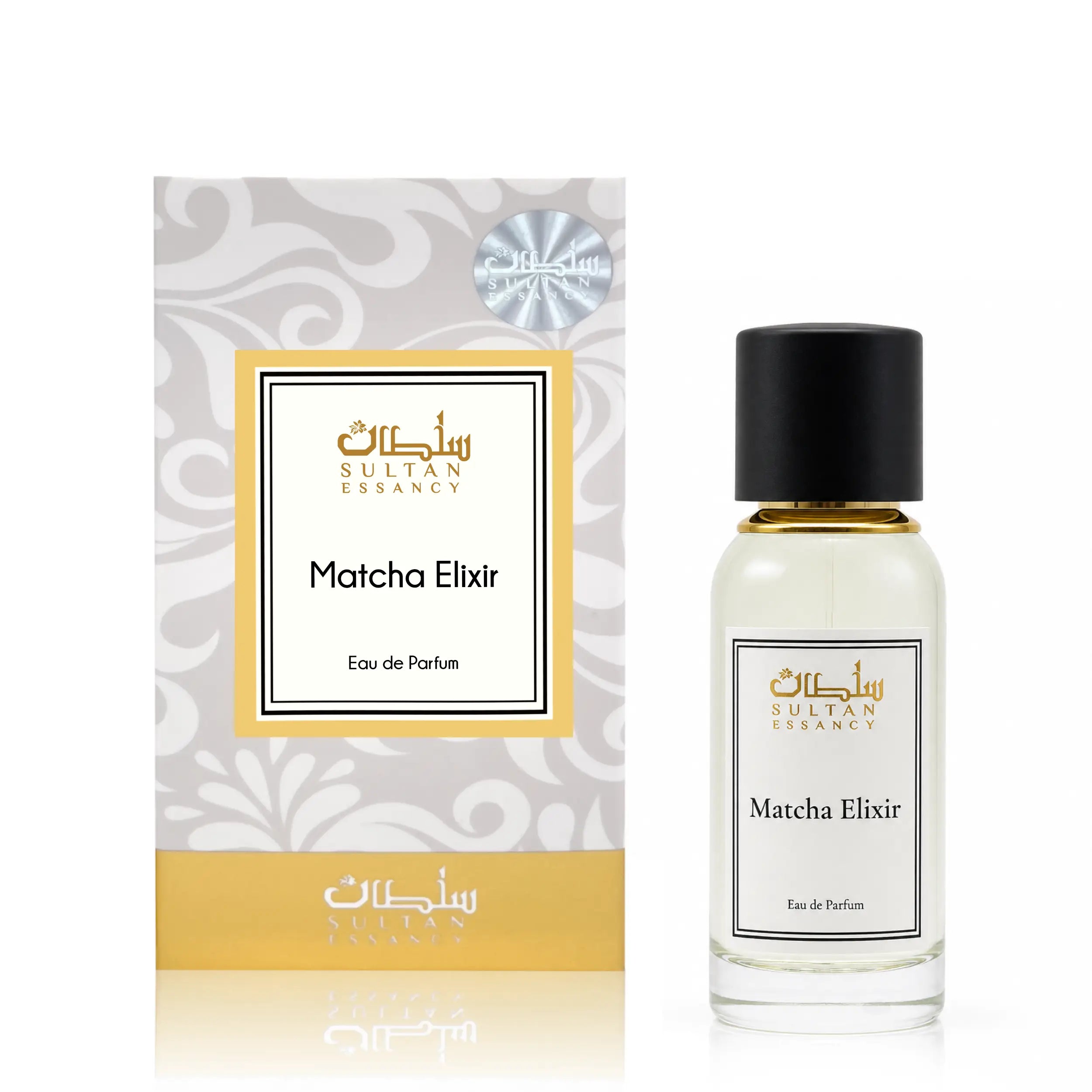Sultan Essancy Matcha Elixir Eau de Parfum – Matcha-Tee-Duft, Flakon mit Verpackung