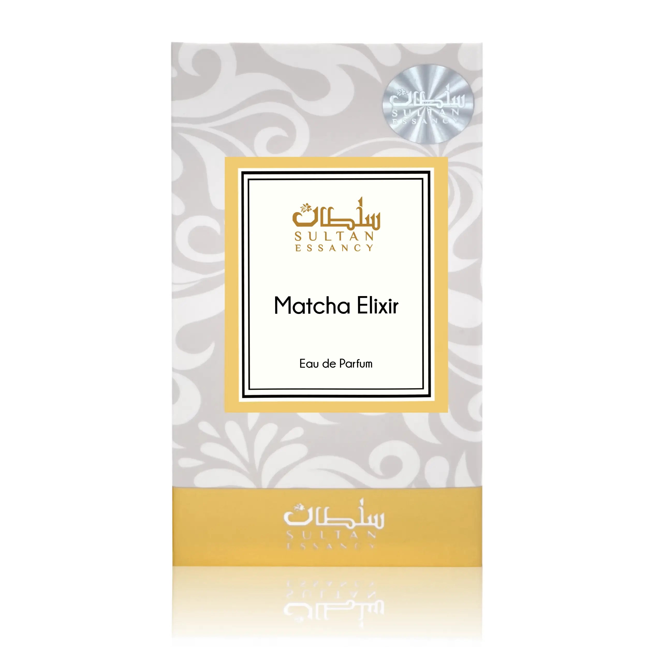 Sultan Essancy Matcha Elixir Verpackung – Eau de Parfum mit Matcha-Tee-Note