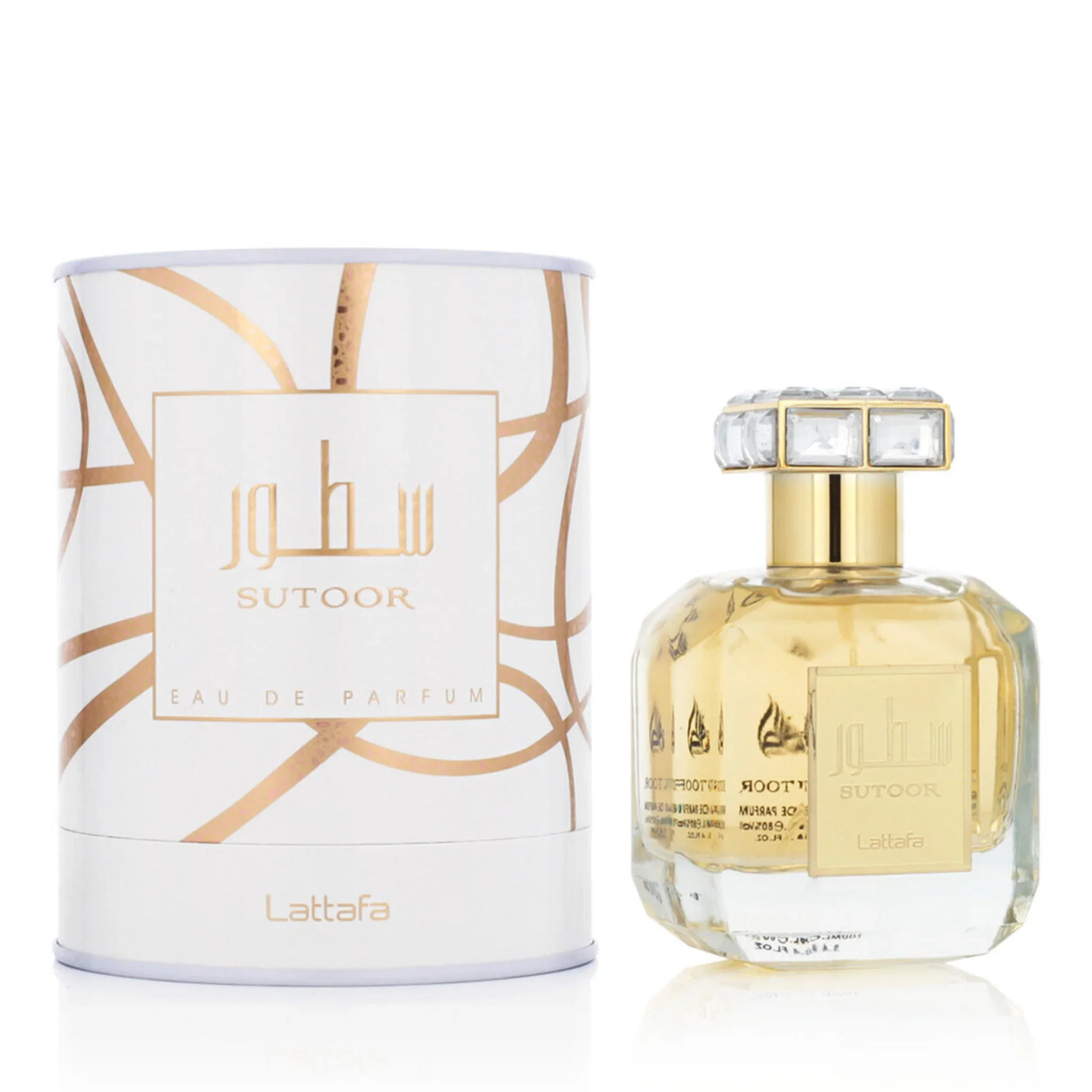 Sutoor Lattafa Eau de Parfum Flakon und Verpackung 100ml