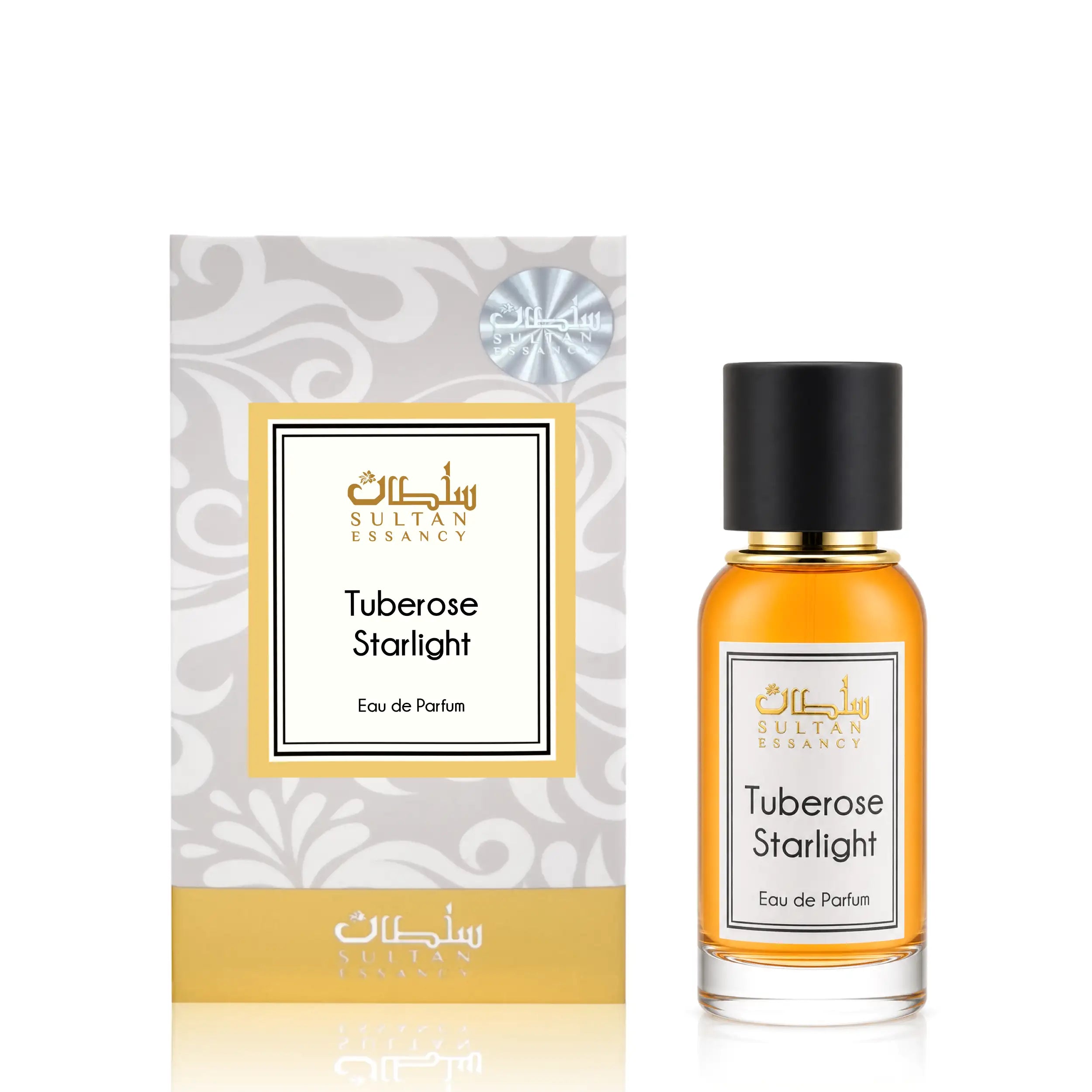 Tuberose Starlight von Sultan Essancy mit Flakon und Verpackung – Unisex Eau de Parfum und Duftzwilling