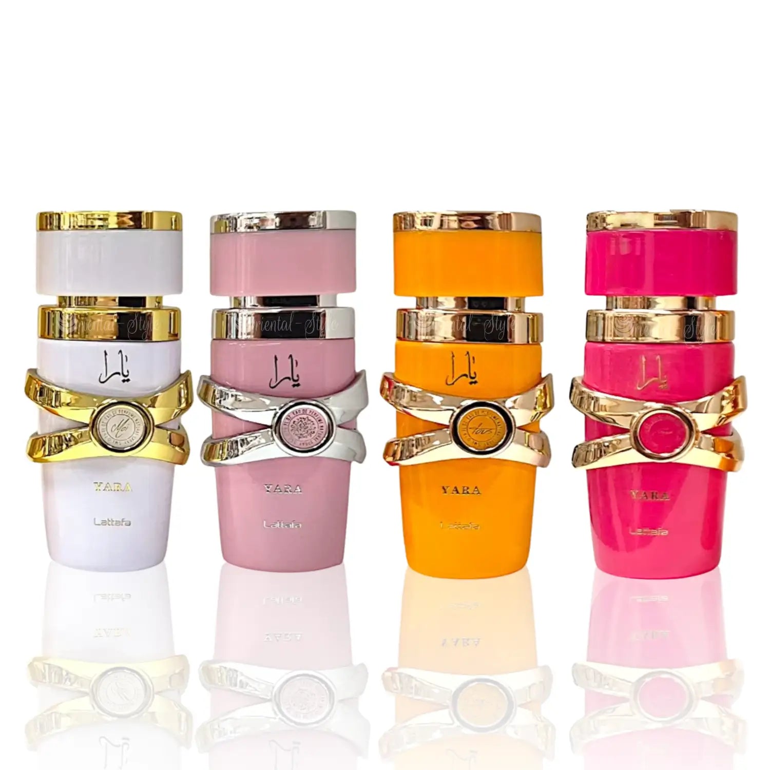 Lattafa Yara Perfume Oil Mini Collection 20 ml – Pink, Candy, Tous & Moi – 4 × 5 ml