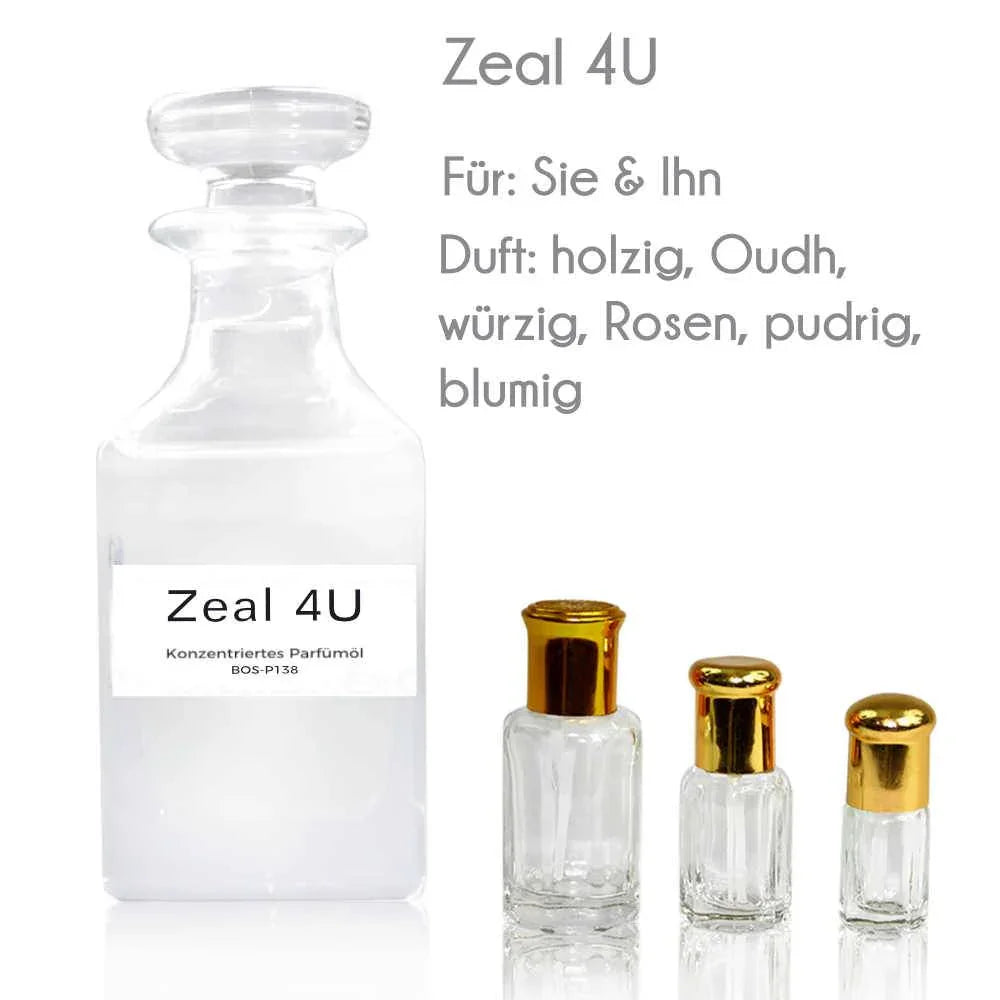 Zeal 4U Parfümöl - Parfüm ohne Alkohol Sultan Essancy | Oriental-Style