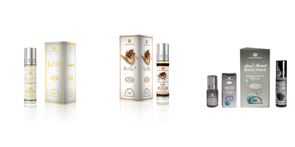 Originale Al Rehab Parfümöle Soft, Choco Musk und White Musk im 2:1-Format