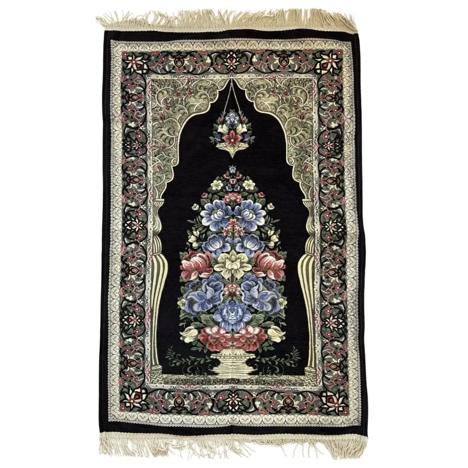 Gebetsteppich Luxus Seccade – Schwarzbronze – Duft von Oriental - Style | oriental - style.de