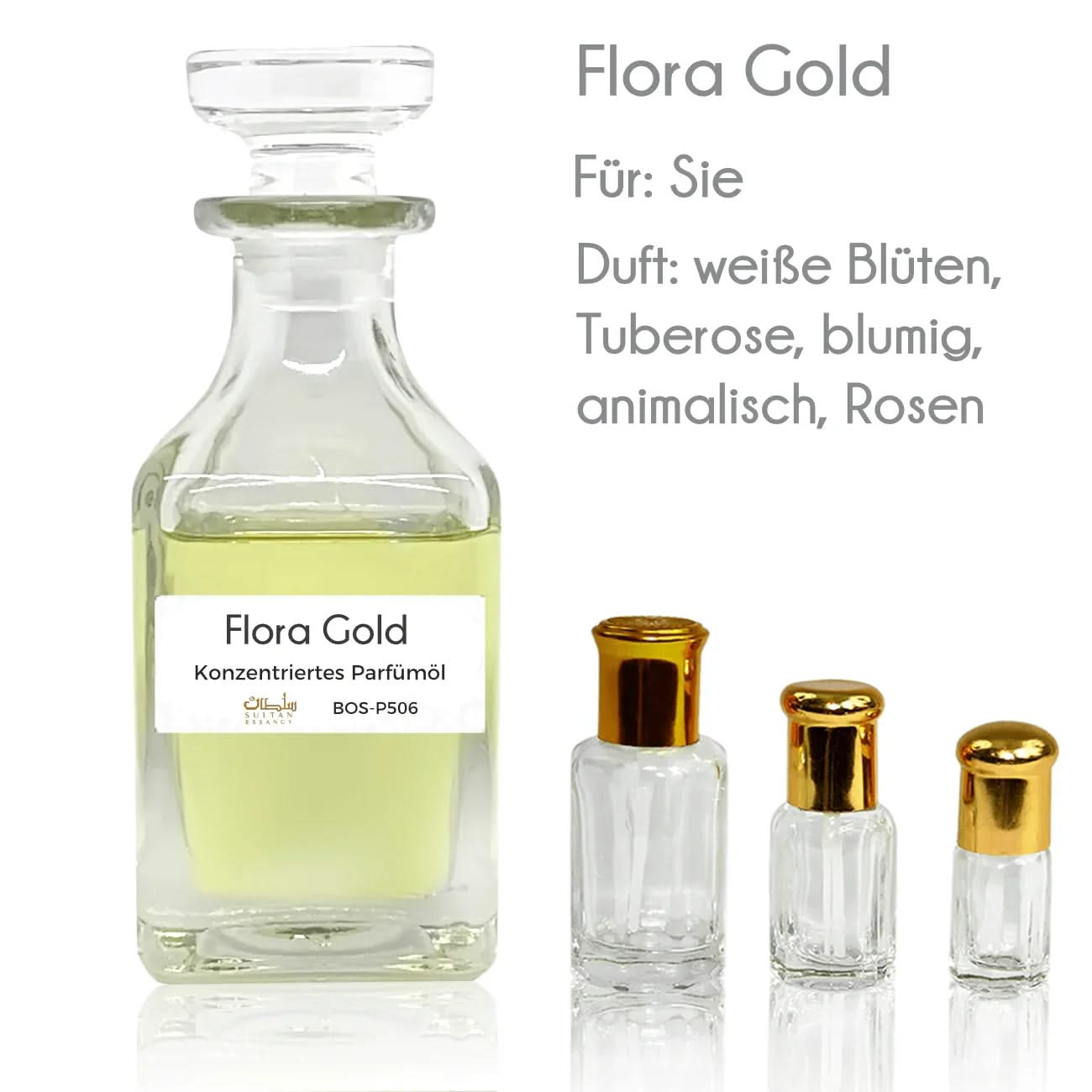 Parfümöl Flora Gold - Parfüm ohne Alkohol – Duft von Sultan Essancy | oriental - style.de