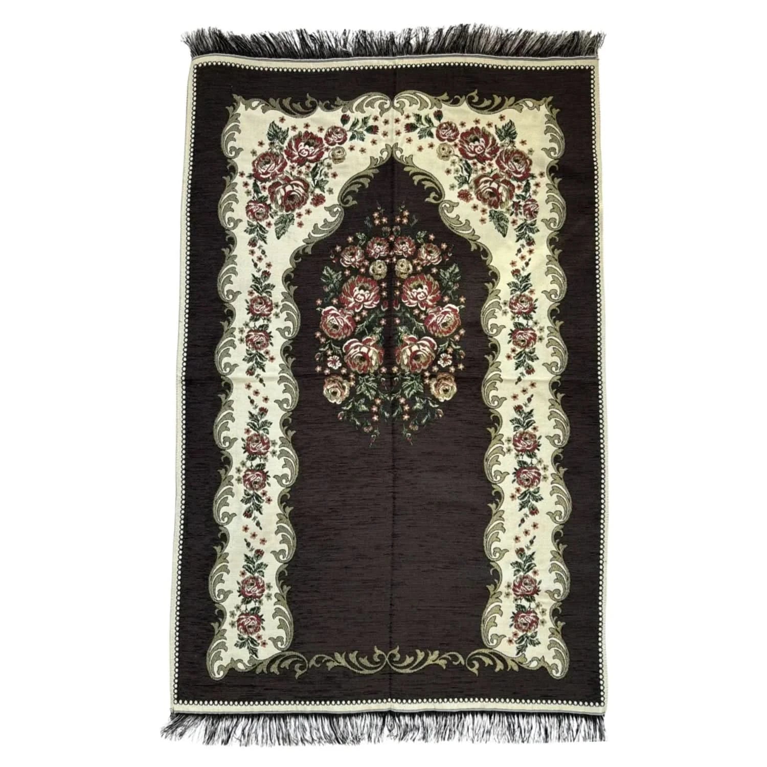 Gebetsteppich Seccade mit Mihrab in Espressobraun – Duft von Oriental - Style | oriental - style.de