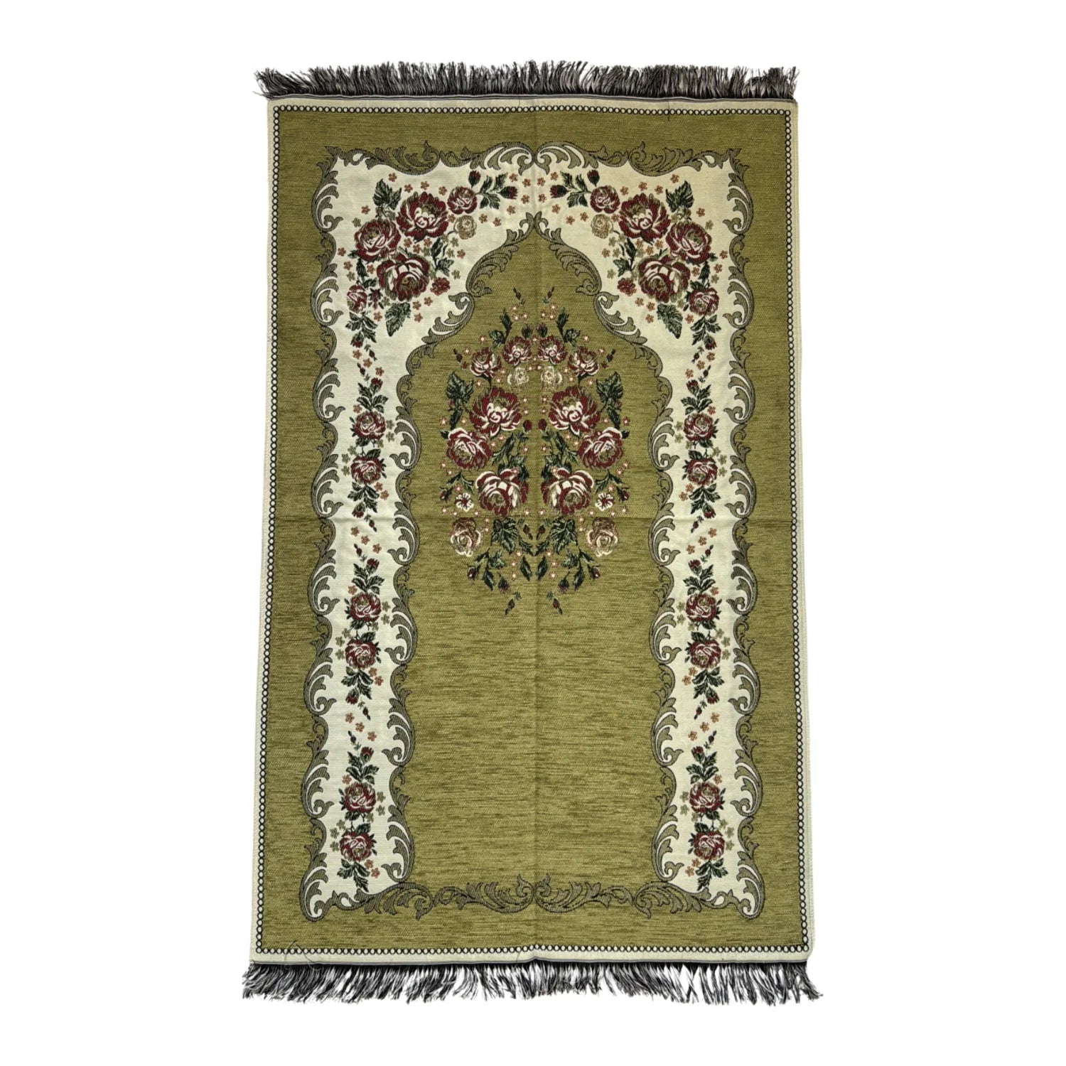 Gebetsteppich Seccade mit Mihrab in Salbeigrün – Duft von Oriental - Style | oriental - style.de