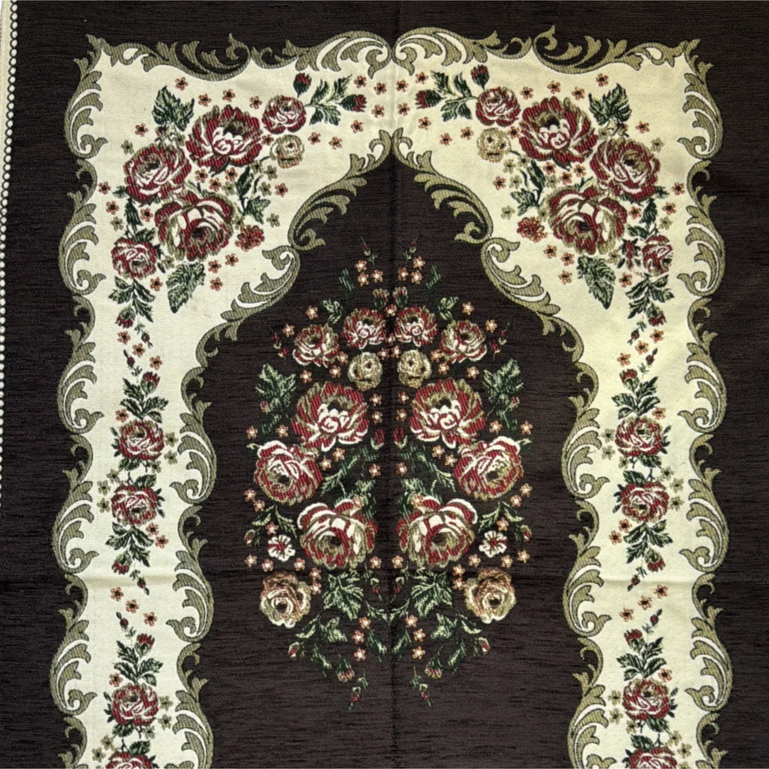 Gebetsteppich Seccade mit Mihrab in Espressobraun – Duft von Oriental - Style | oriental - style.de