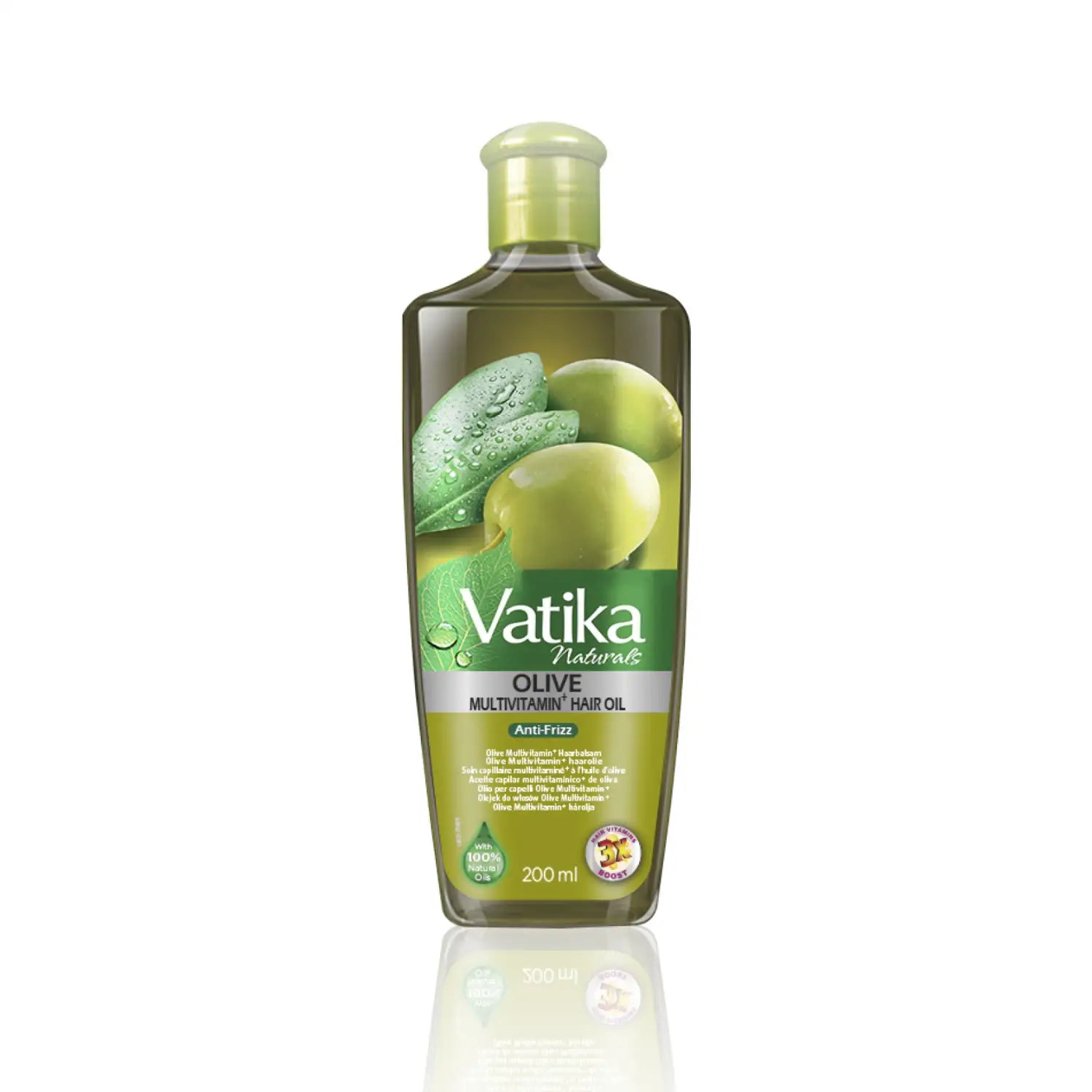 Vatika Naturals Olive Multivitamin Hair Oil – Anti-Frizz (200 ml)