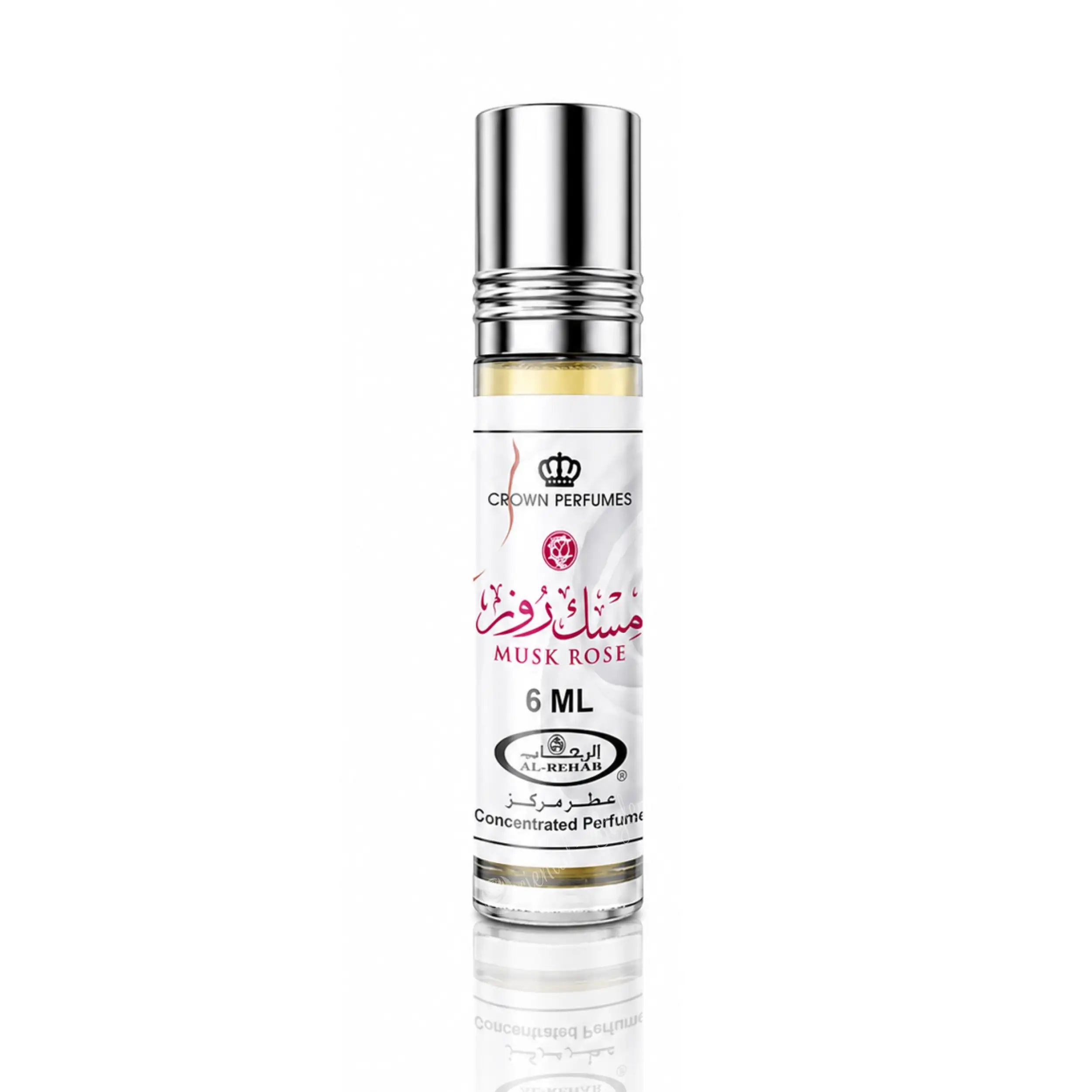 Al Rehab Musk Rose 6ml Roll-on Parfümöl ohne Alkohol mit Rose und weißem Moschus – Oriental-Style
