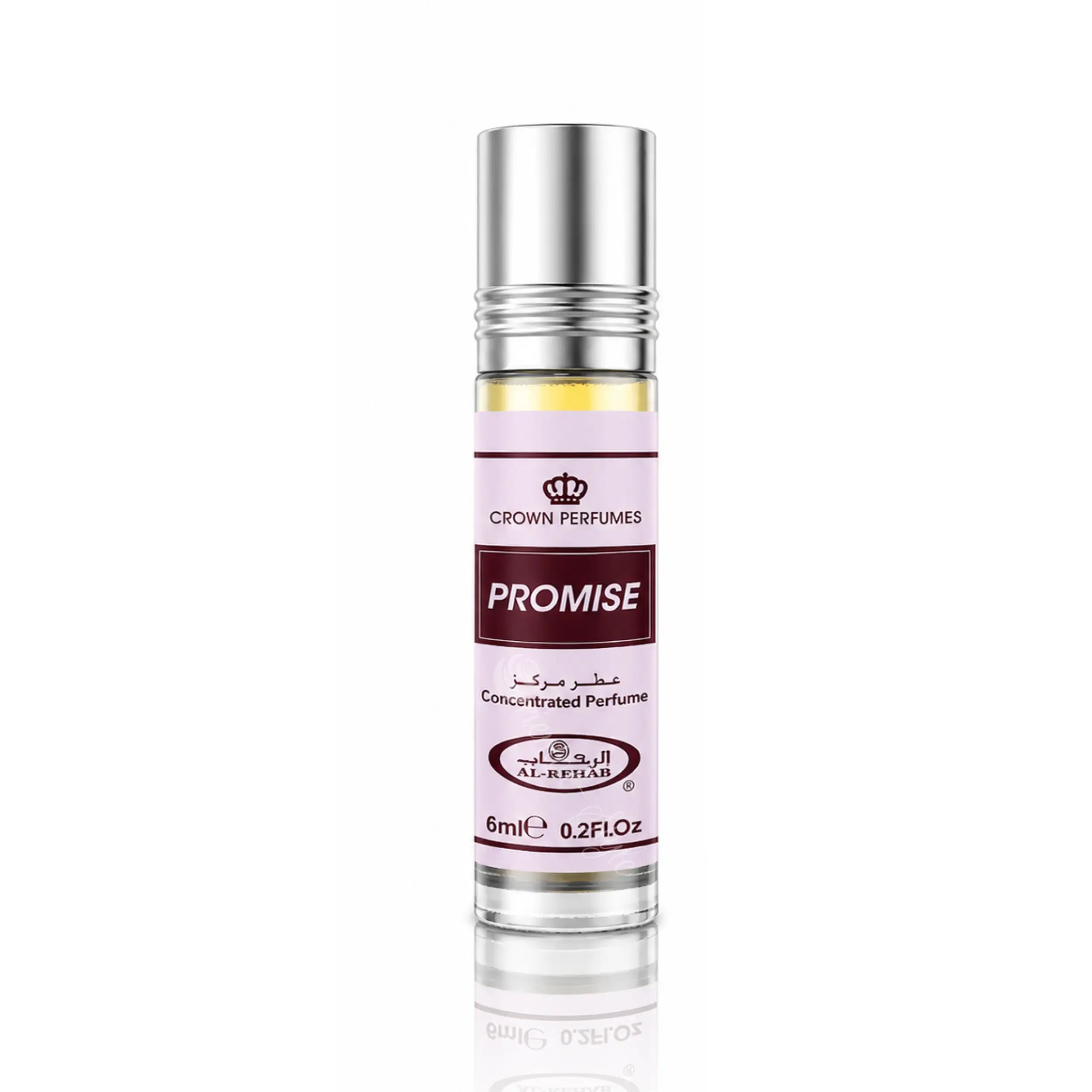Al Rehab Promise Parfümöl 6ml Roll-on Flakon – blumig-süßer Damenduft mit Bergamotte, Mandel und Vanille – Oriental-Style
