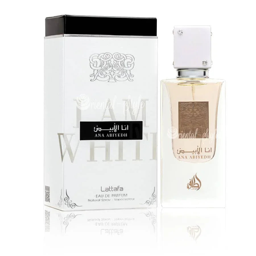 Ana Abiyedh Lattafa Eau de Parfum Flakon und Verpackung 60ml