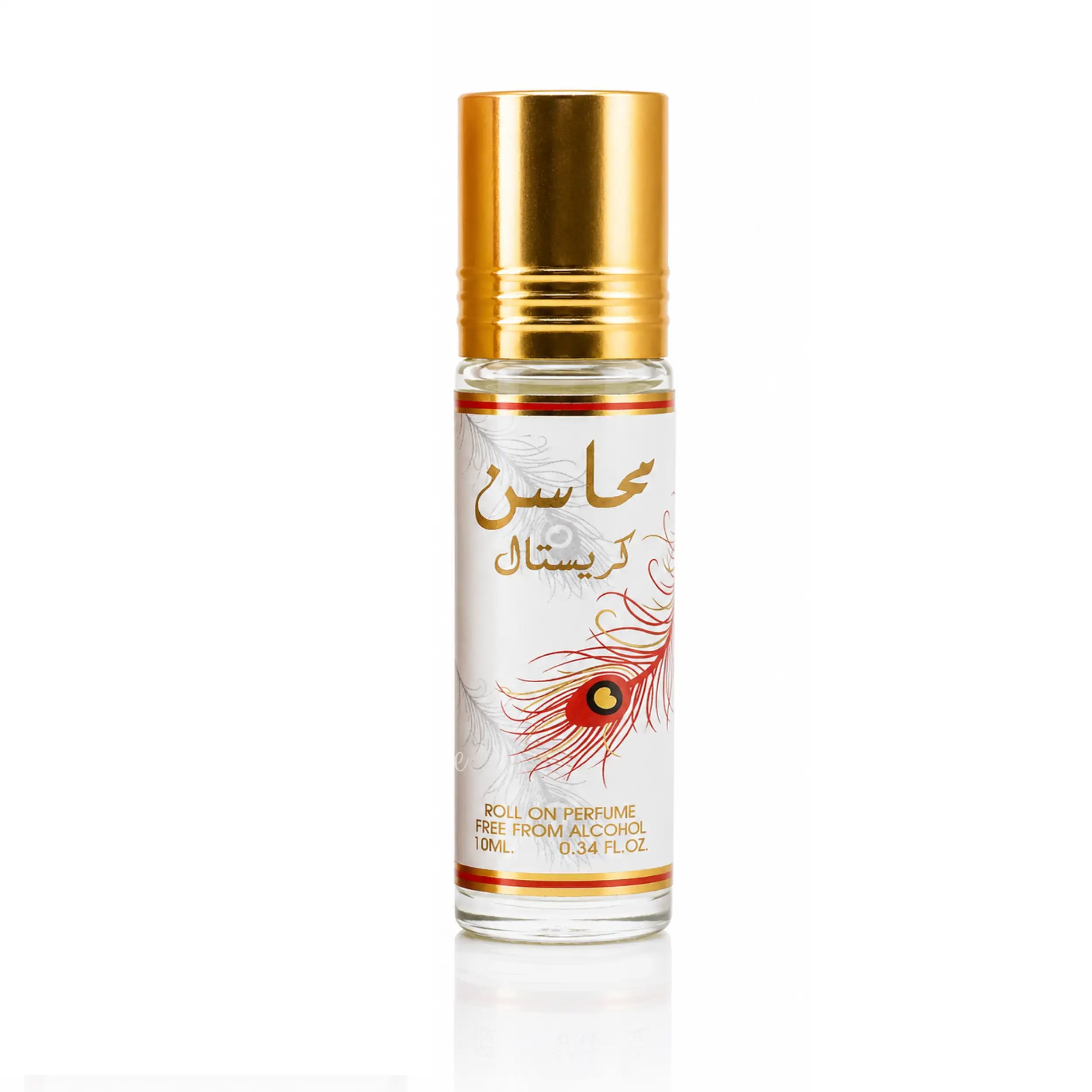 Mahasin Crystal von Ard Al Zaafaran Parfümöl im 10 ml Roll-On Glasflakon, femininer Duft mit fruchtigem Auftakt, zarten Blütennoten und weicher Vanille-Moschus-Basis – Oriental-Style