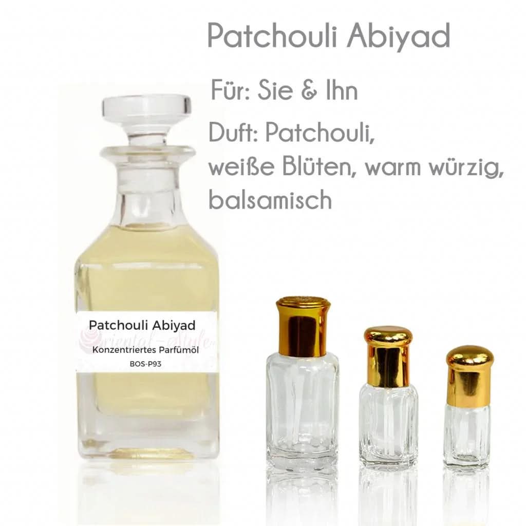 P93 Patchouli Abiyad White parfuemoel parfuem ohne alkohol sticker