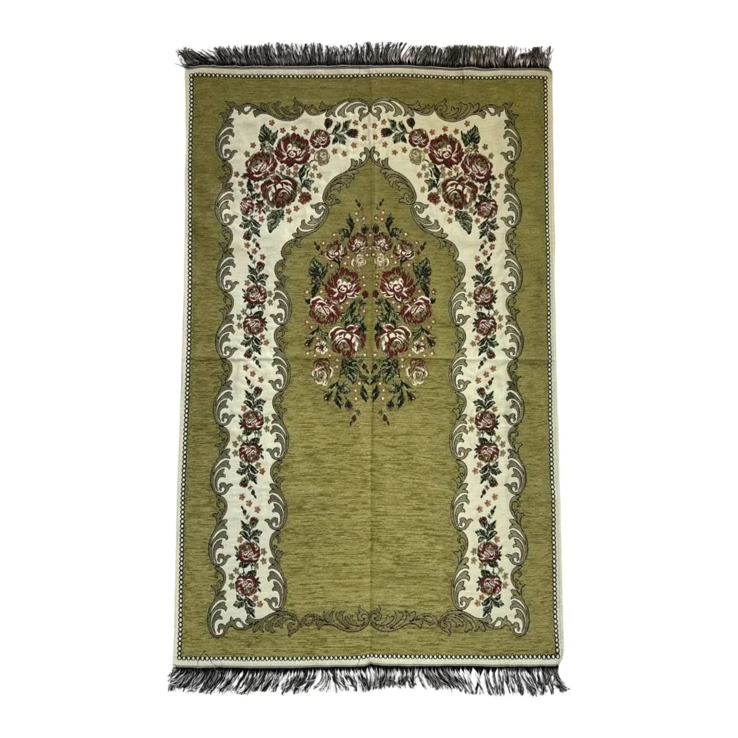Gebetsteppich Seccade mit Mihrab in Salbeigrün – Duft von Oriental - Style | oriental - style.de