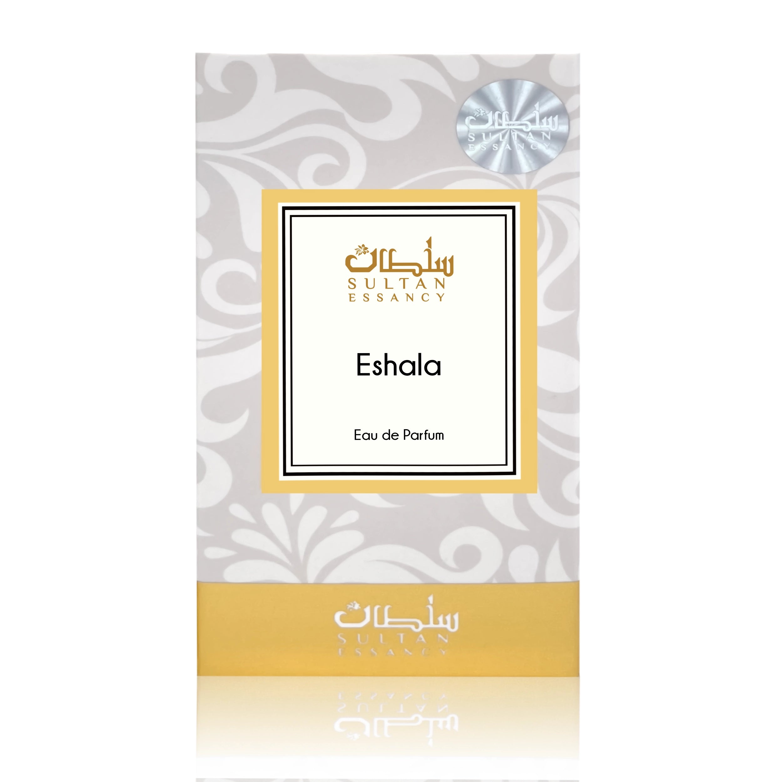 Eshala von Sultan Essancy Eau de Parfum Verpackung, süßes Gourmand-Rosenparfum für Damen und Herren mit Karamell, Vanille und Tonkabohne