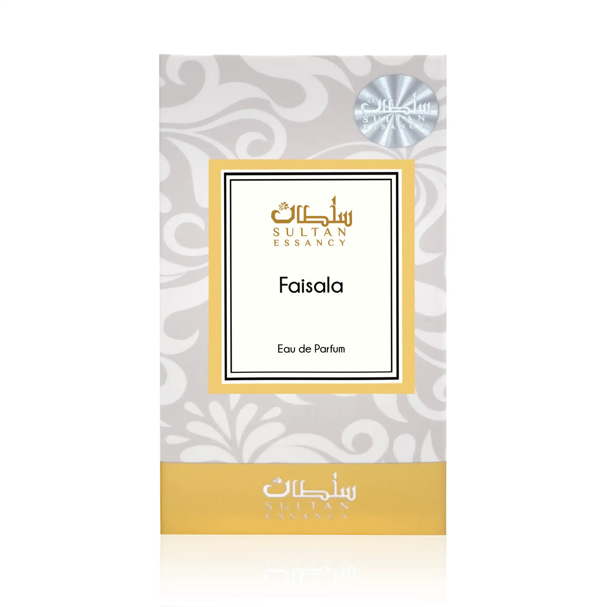 Faisala Sultan Essancy Eau de Parfum Verpackung in Creme und Gold