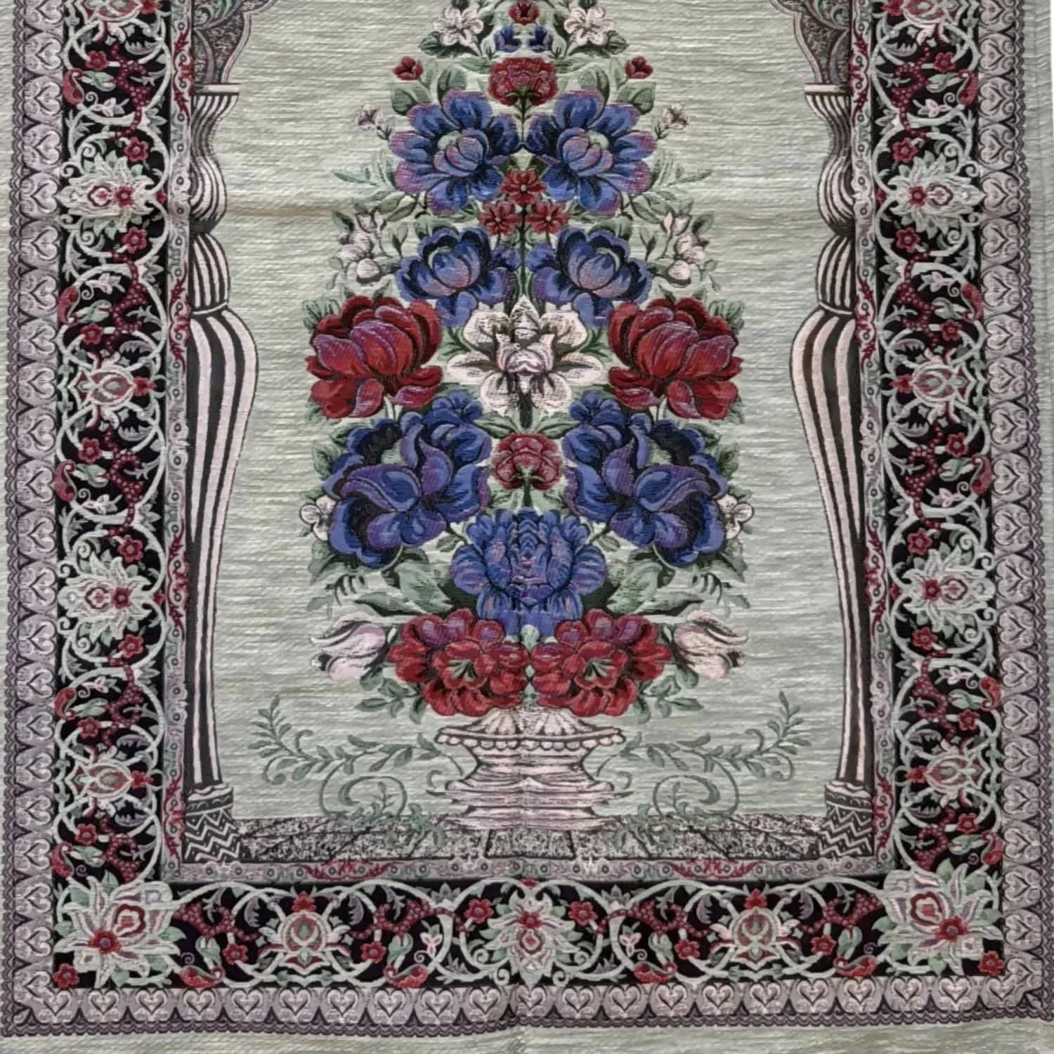 Gebetsteppich Luxus Seccade – Salbeisilber – Duft von Oriental - Style | oriental - style.de