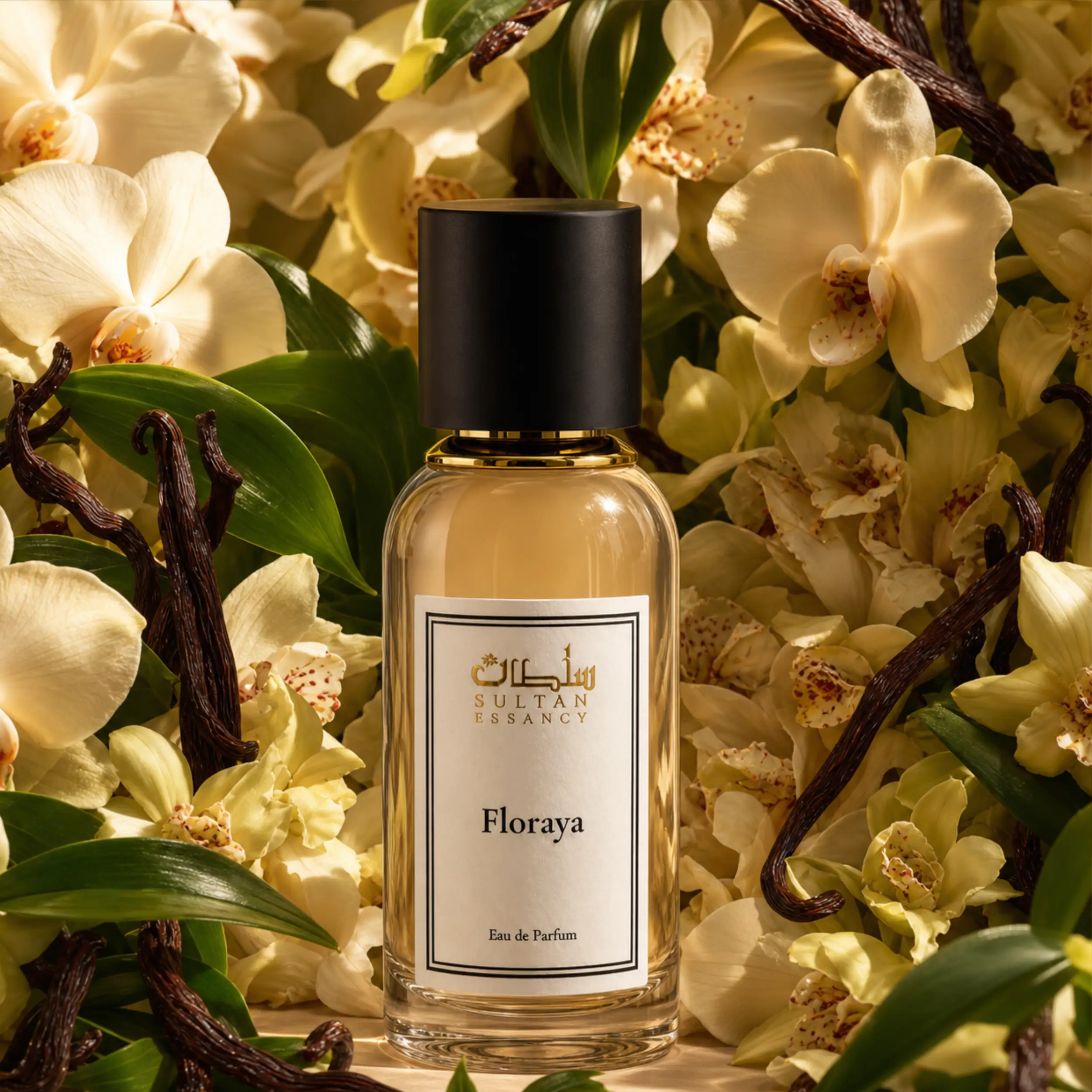 Floraya Duftzwilling von Sultan Essancy mit Vanille-Orchideen und Vanilleschoten