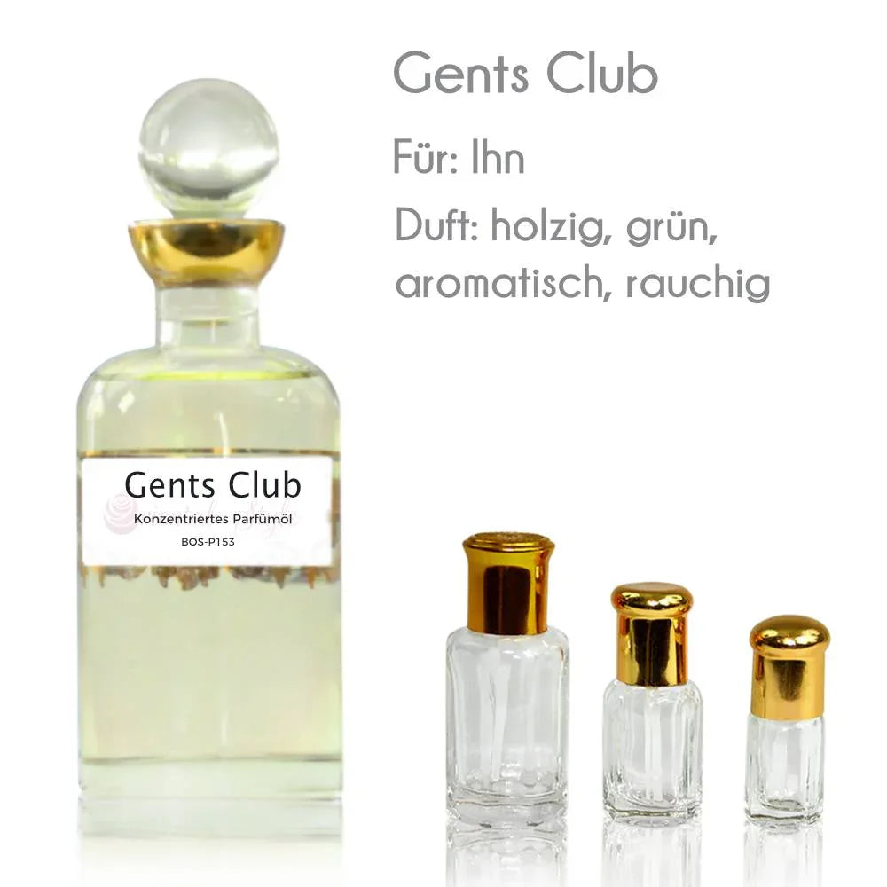 Gents Club Parfümöl - Parfüm ohne Alkohol Sultan Essancy | Oriental-Style
