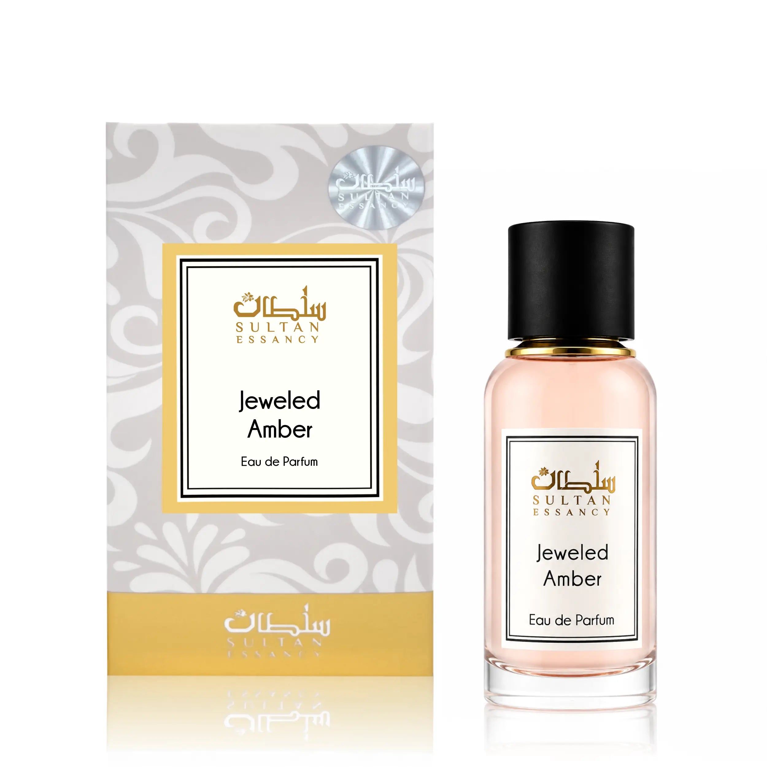 Jeweled Amber von Sultan Essancy Eau de Parfum mit Verpackung und Glasflakon, warm würziger Amber Duft für Damen mit Sandelholz, Gewürzen und cremigen Noten