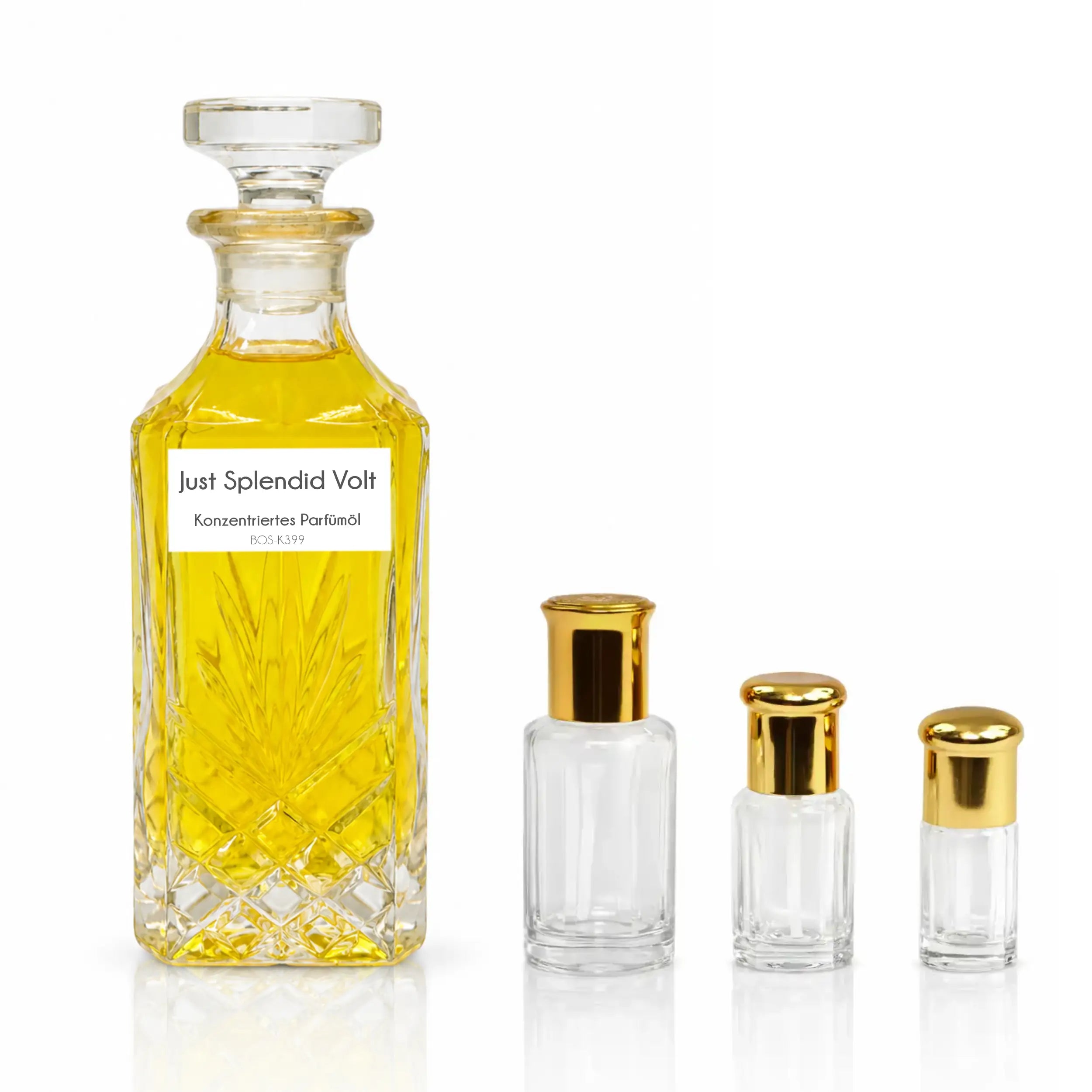 Just Splendid Volt Parfümöl von Sultan Essancy mit Glasflakon und Abfüllgrößen, zitrisch-frischer Herrenduft mit Bergamotte, Blutorange, Limette, Grapefruit, weißem Amber, Moschus und Eichenmoos