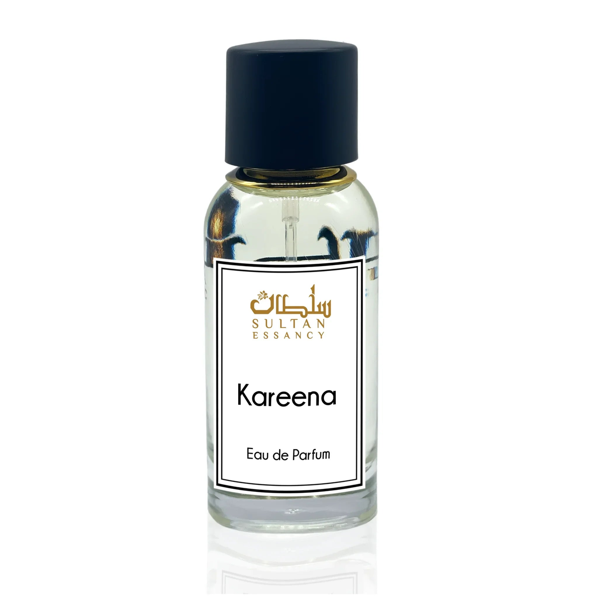 Kareena Eau de Parfum Glasflakon mit schwarzem Verschluss