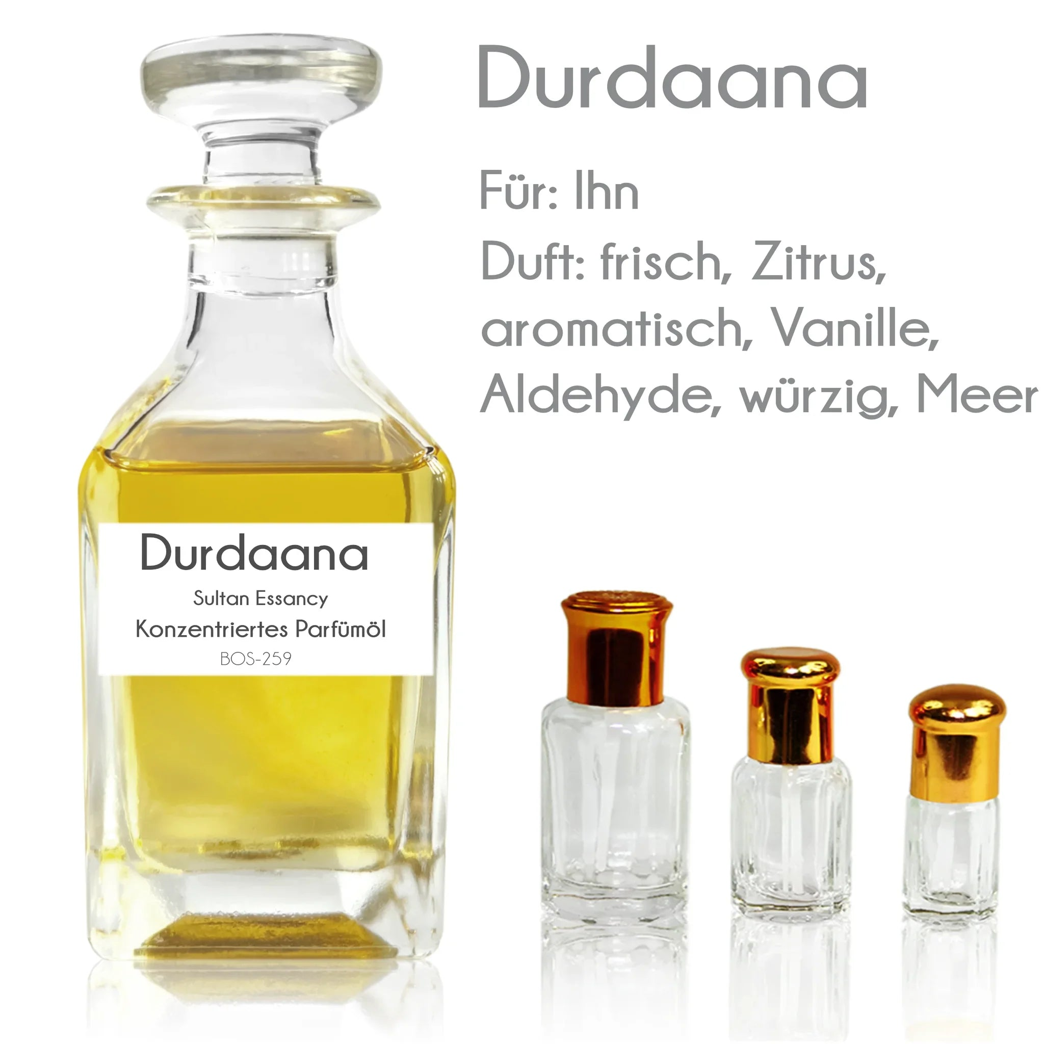 Konzentriertes Parfümöl Durdaana Parfüm ohne Alkohol Sultan Essancy | Oriental-Style
