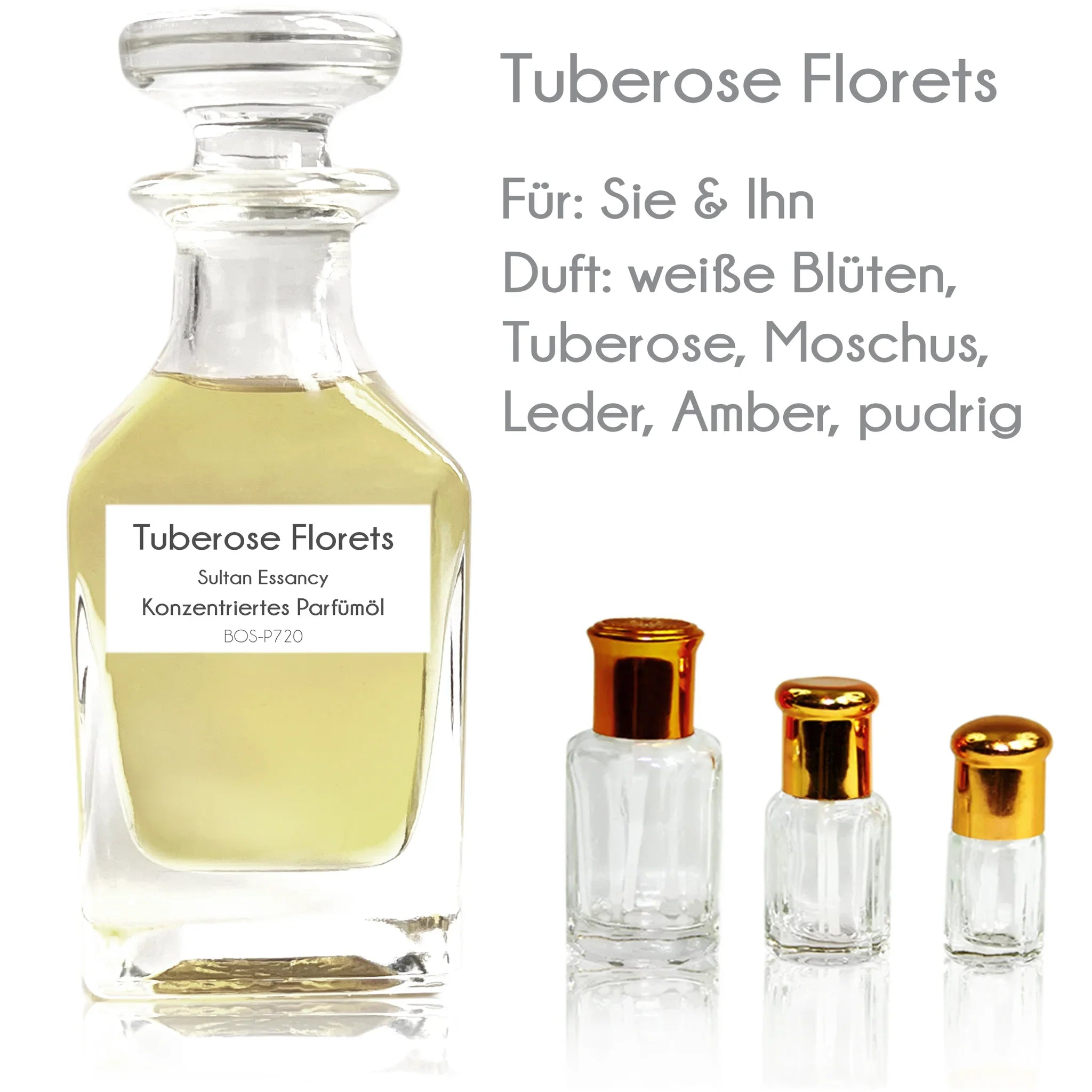 Konzentriertes Parfümöl Tuberose Florets Parfüm ohne Alkohol Sultan Essancy | Oriental-Style