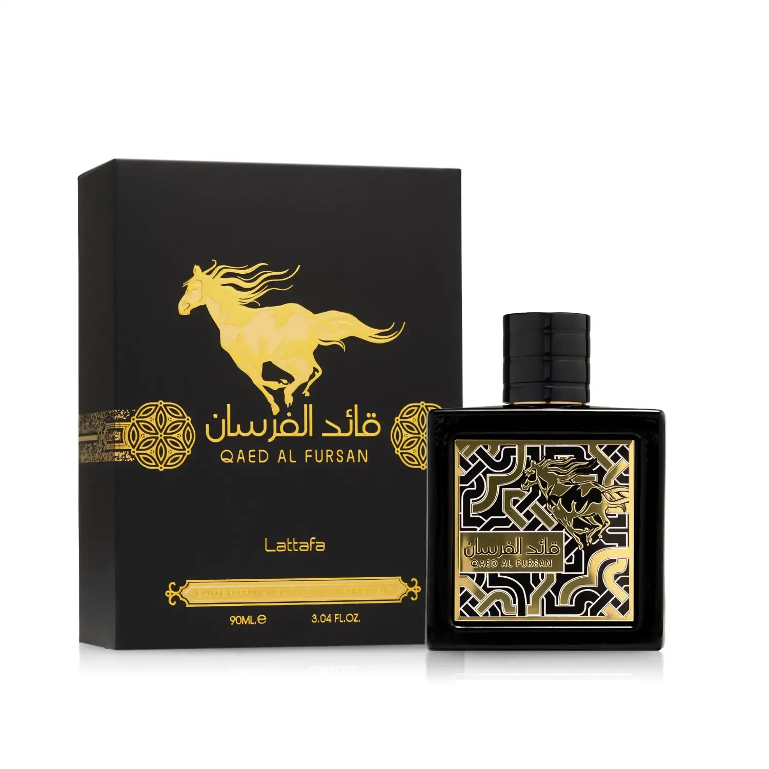 Lattafa Qaed Al Fursan Eau de Parfum mit Box und Flakon, fruchtig-holziger Unisex-Duft mit Ananas und Oud bei Oriental-Style