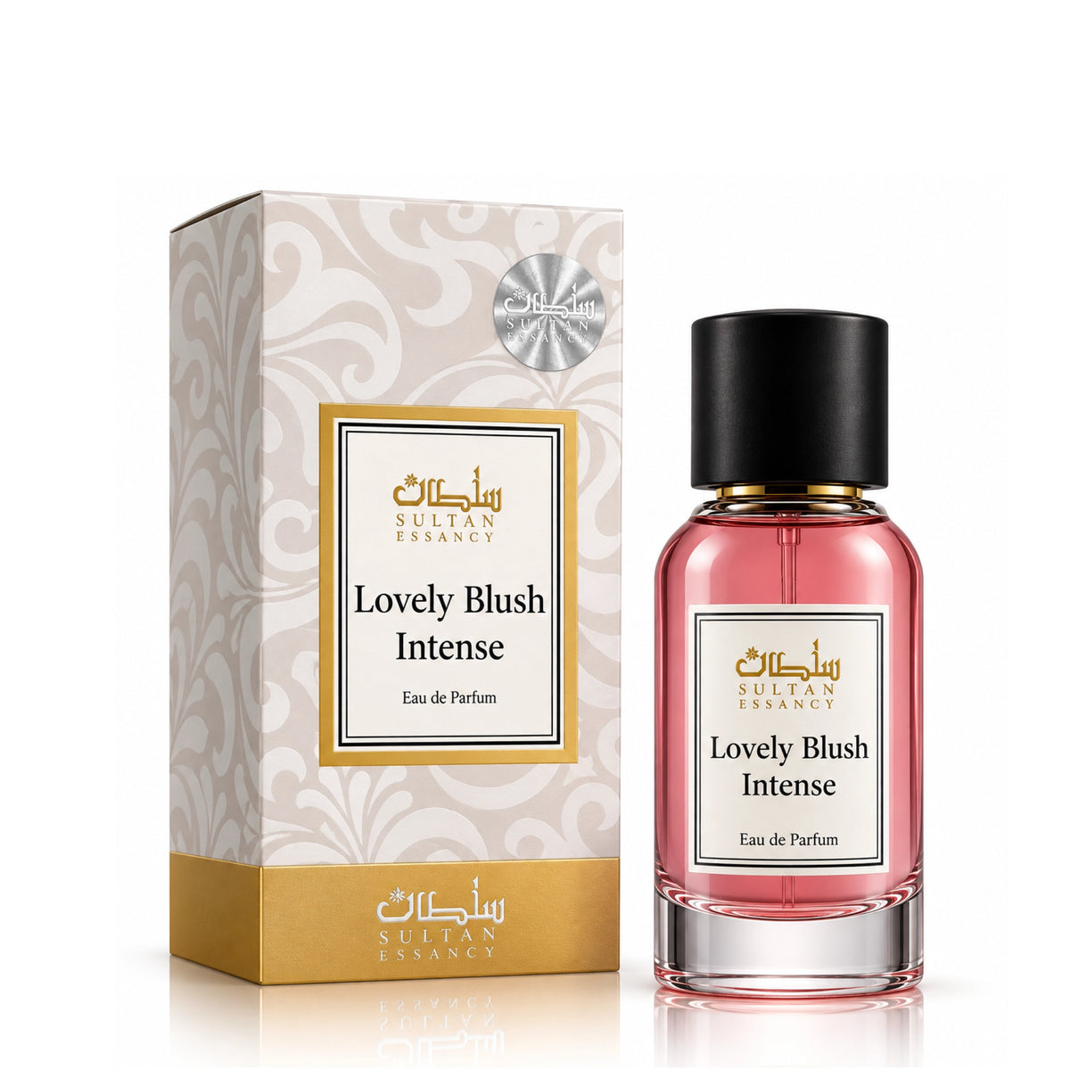 Lovely Blush Intense von Sultan Essancy – Unisex Eau de Parfum mit pinkfarbenem Flakon und Geschenkbox