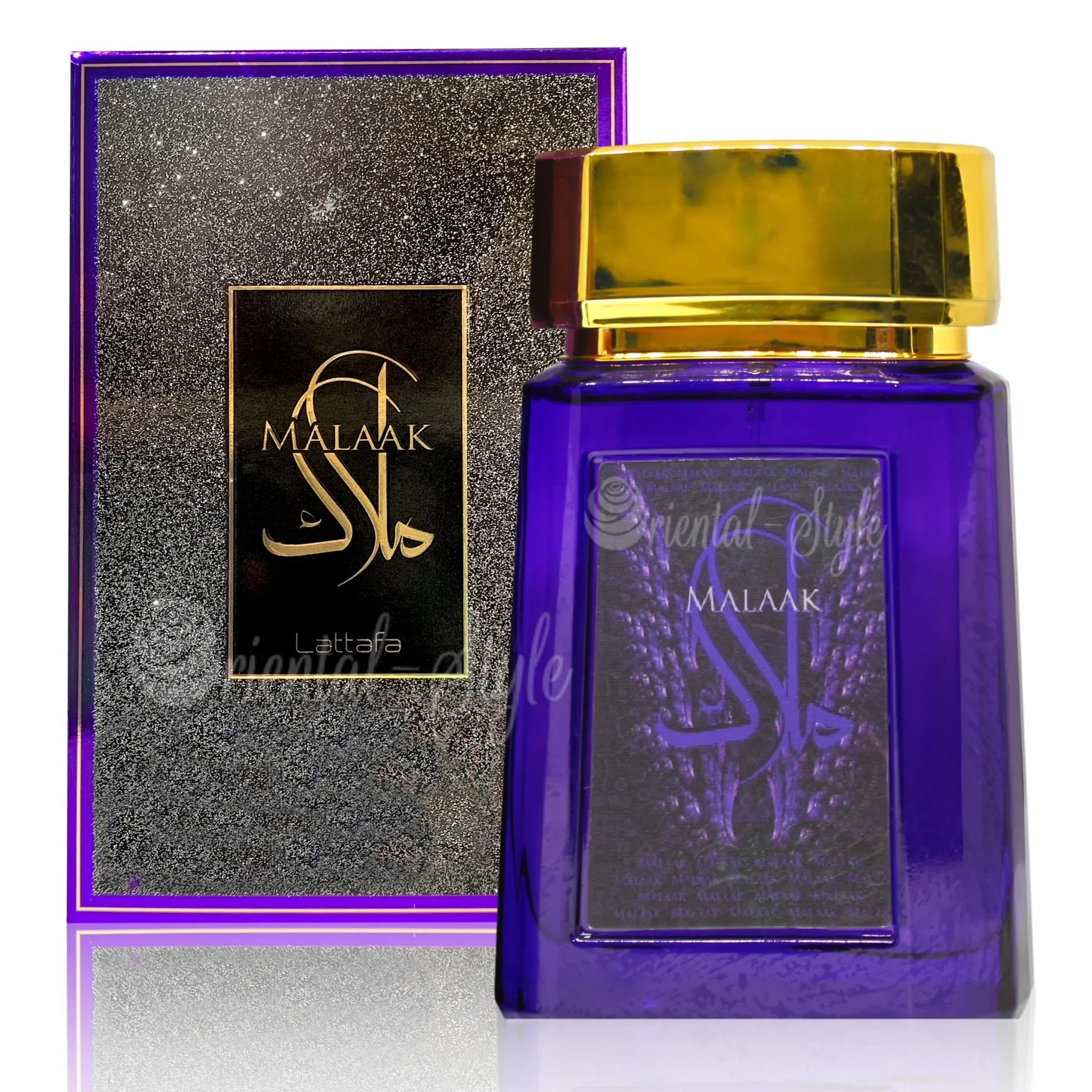 Malaak Lattafa Eau de Parfum Flakon und Verpackung 100ml