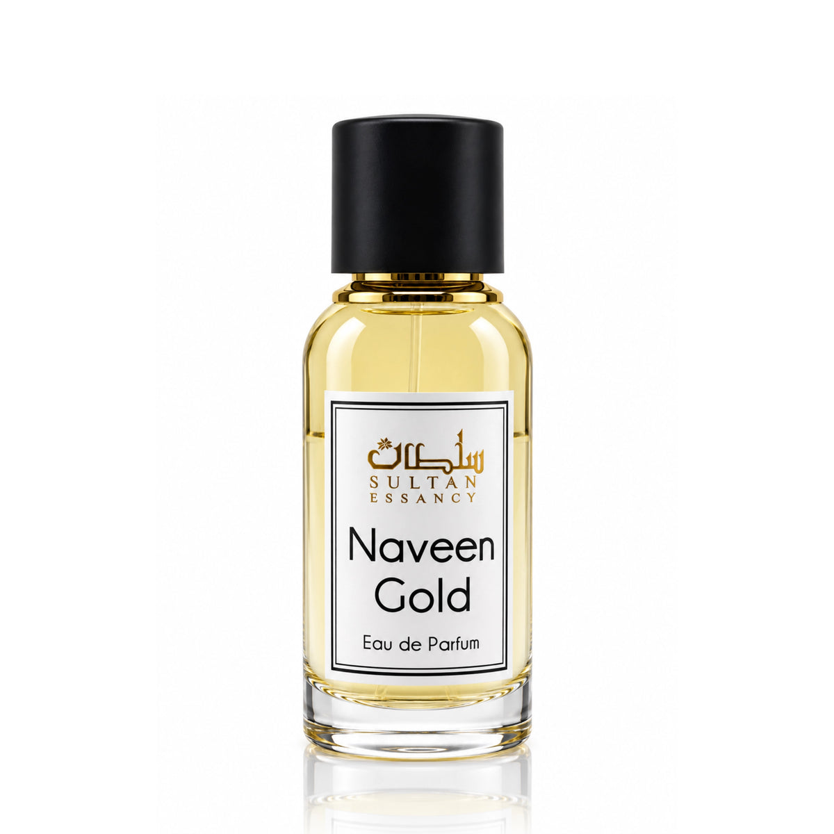 Naveen Gold Sultan Essancy Parfümflakon – grüner, frisch-würziger Unisex-Duft mit Basilikum, schwarzem Pfeffer und Vetiver