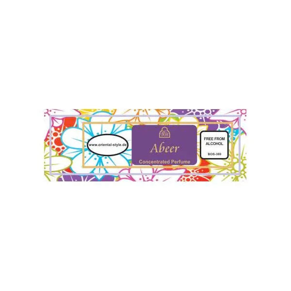 Abeer fragrance oil with peach, coconut notes and cotton candy