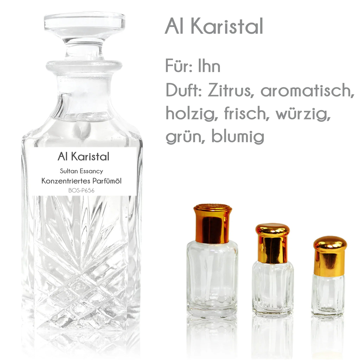 Al Karistal Sultan Essancy perfume oil with vetiver and cedar