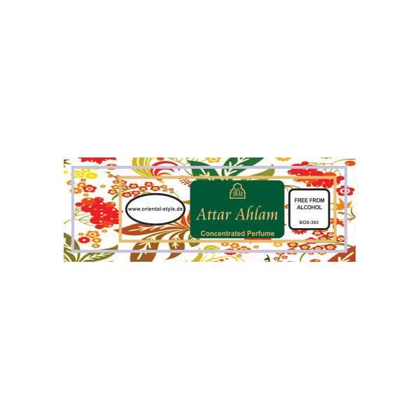 Ahlam perfume oil with saffron, jasmine and ebony