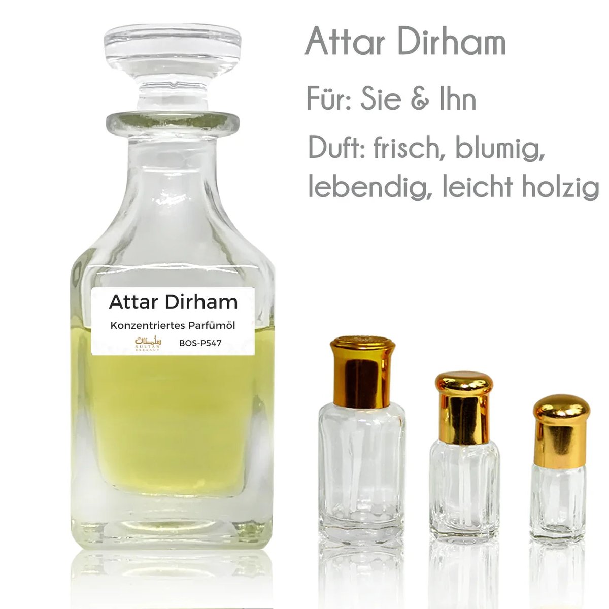 Dirham perfume oil with cinnamon, caraway and orange blossom