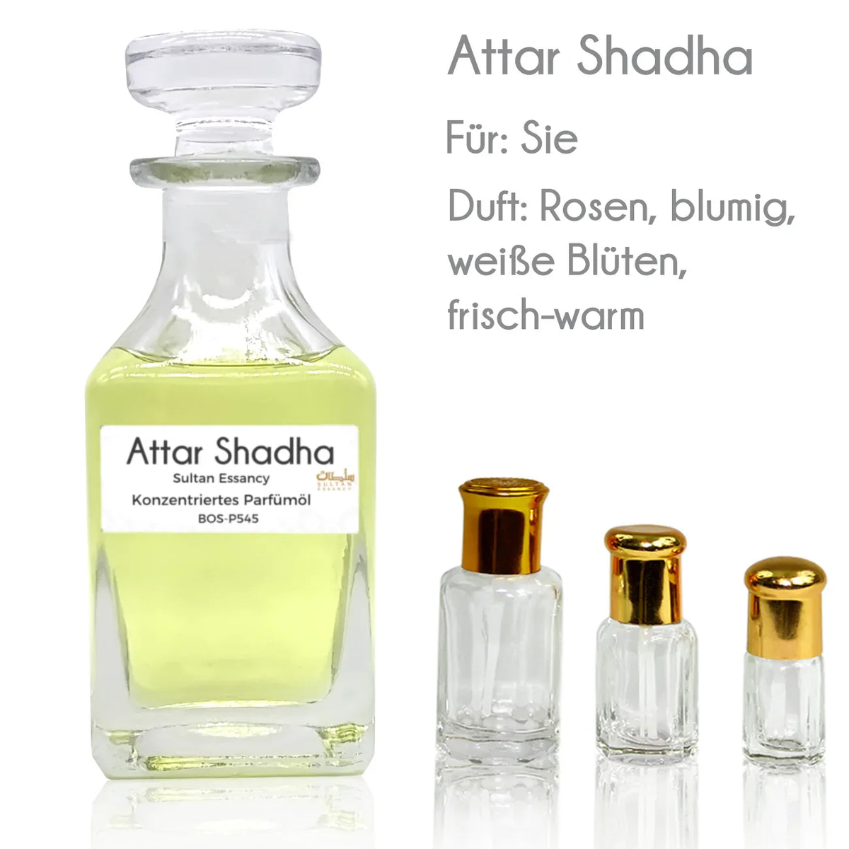 Parfümöl Attar Shadha - Attar Parfüm ohne Alkohol Sultan Essancy | Oriental-Style