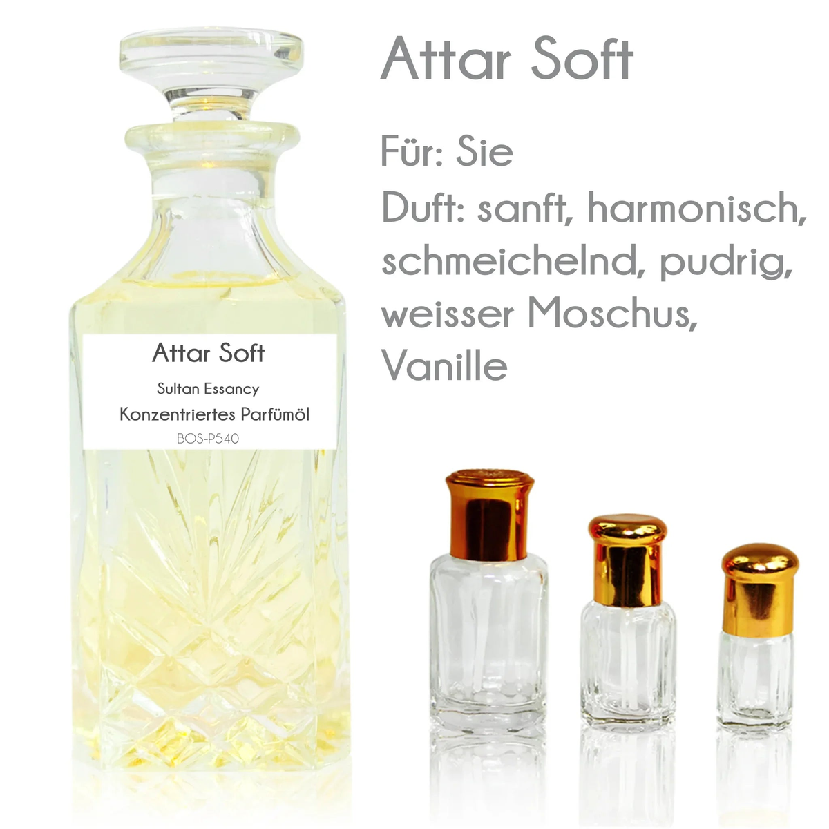 Parfümöl Attar Soft - Attar Parfüm ohne Alkohol Sultan Essancy | Oriental-Style