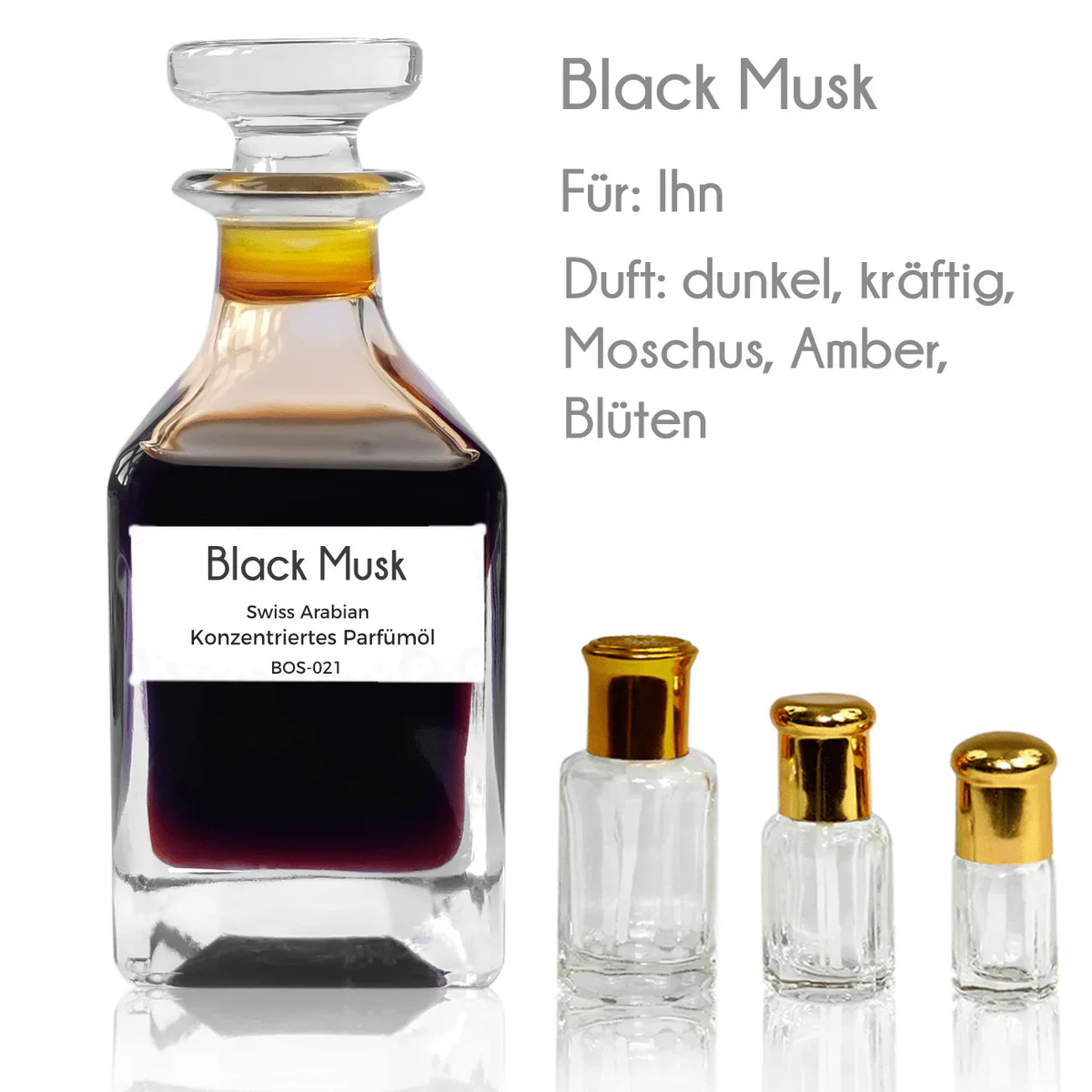 Black Musk Parfümöl mit Holznoten, Amber und Moschus