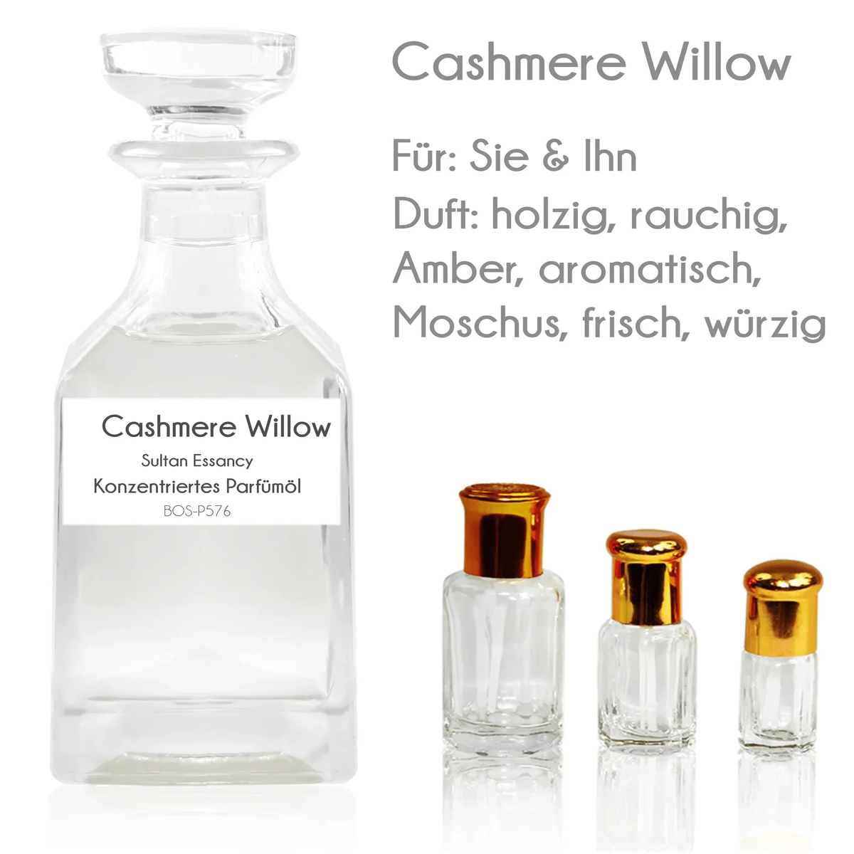 Cashmere Willow perfume oil with willow, vetiver and cashmere wood