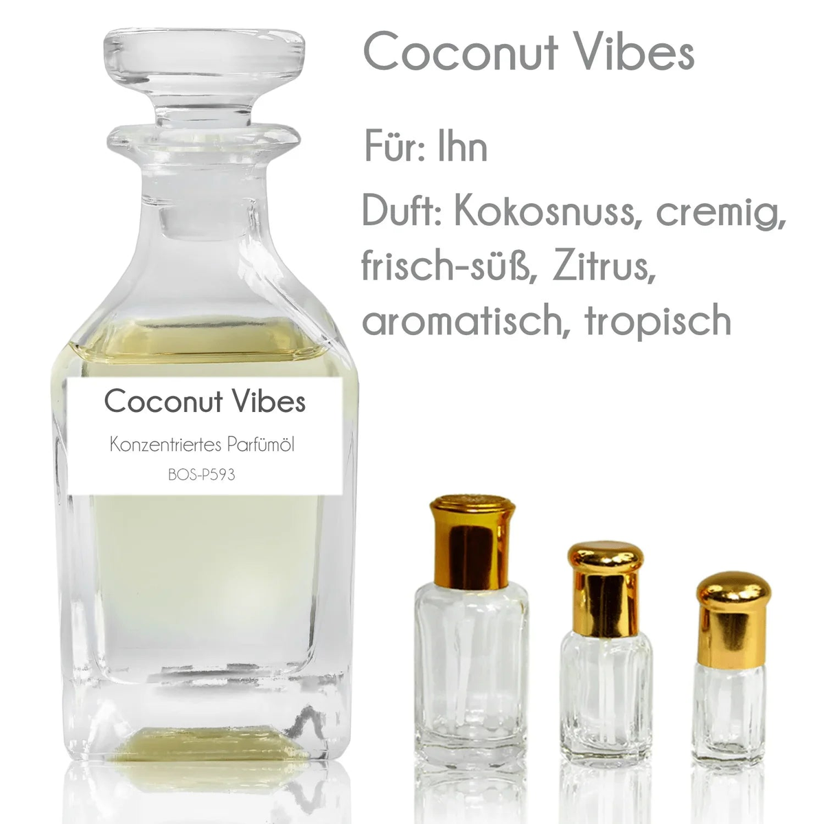 Coconut Vibes perfume oil with bergamot, coconut and tonka bean